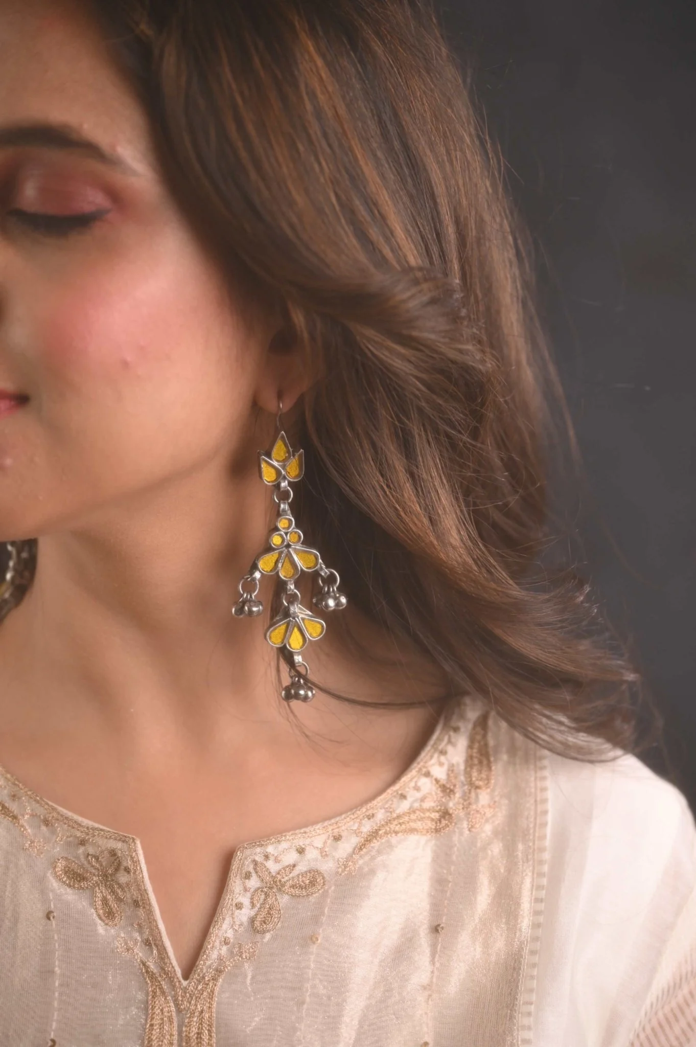 Risha Earrings - Yellow