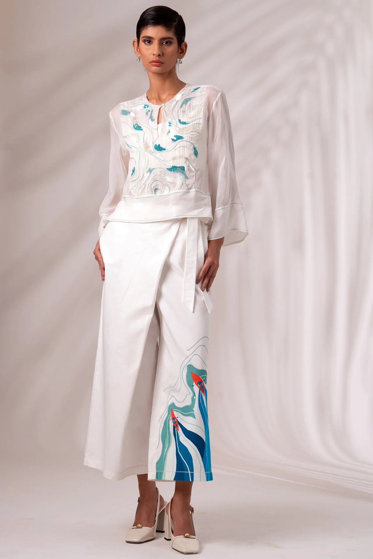 Ruben Sheer Top + Bengal Wrap Pants - Image 10