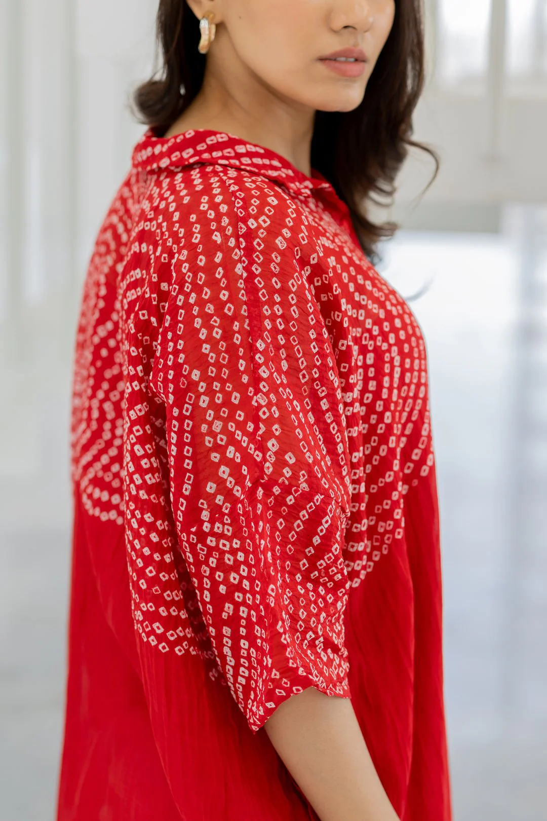 Ruby Swirl Bandhani Tunic Set - Image 8