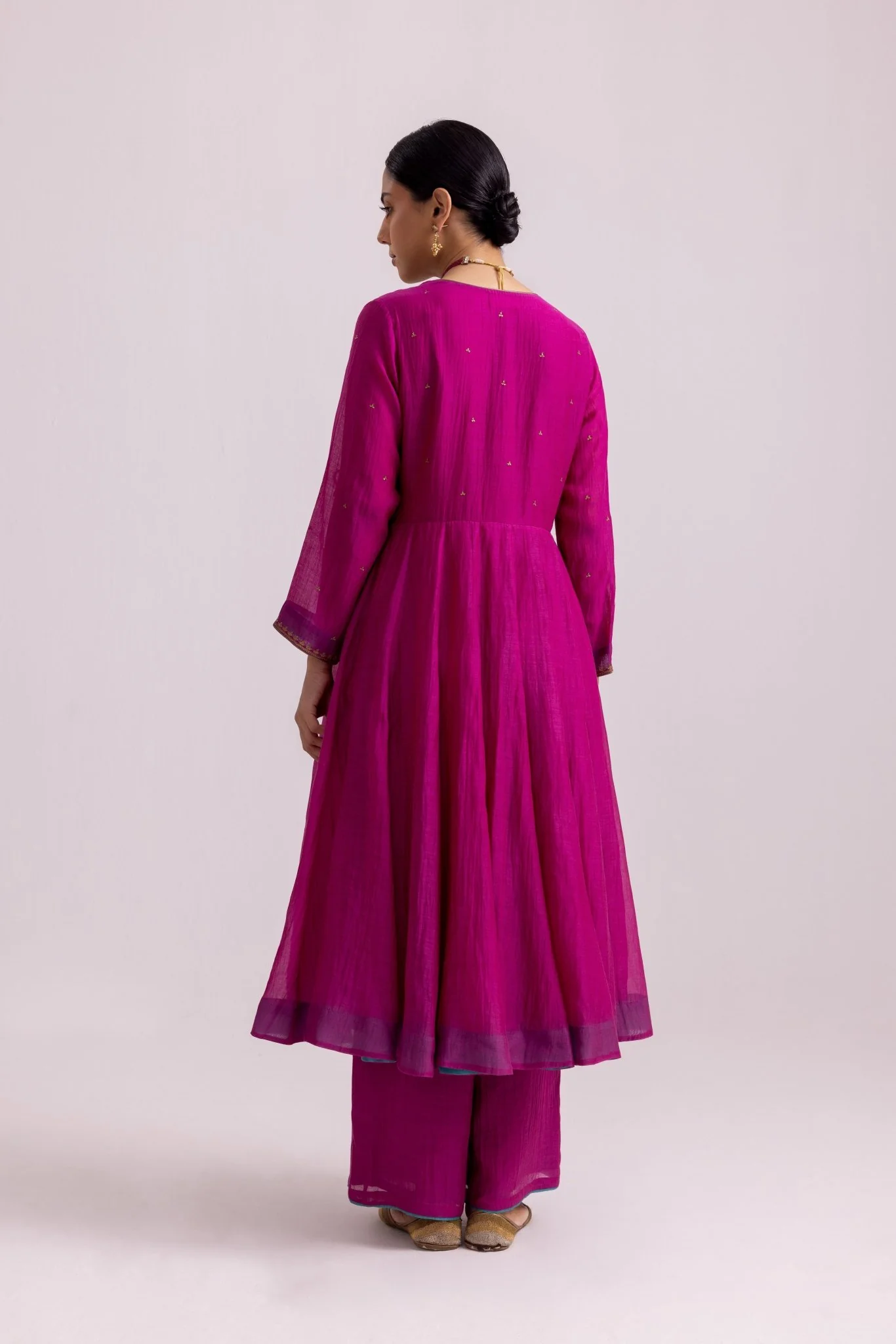 Ruhana Anarkali Set - Magenta - Image 5