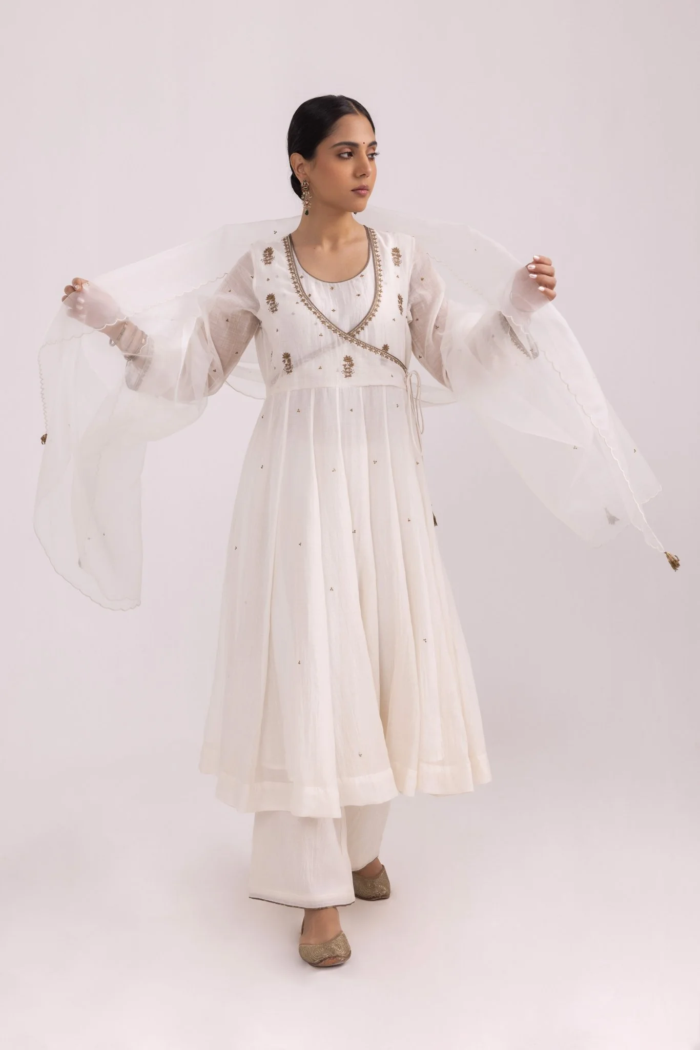 Ruhana Anarkali Set - White