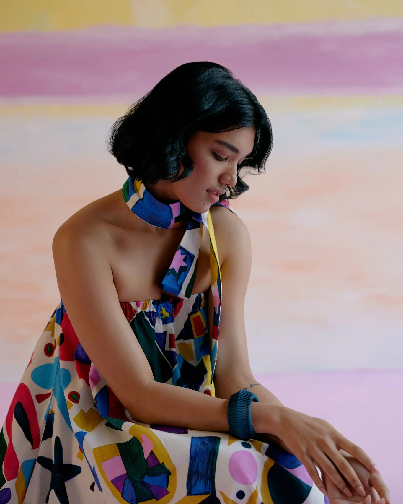 Rumi Maxi Dress in Arcade Print - Image 9