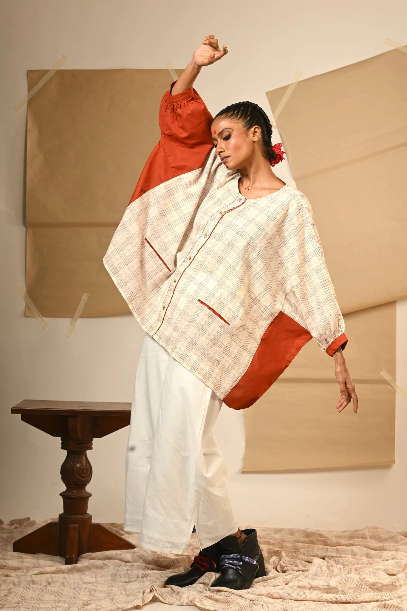 Rust Kaftan Shirt - Image 2