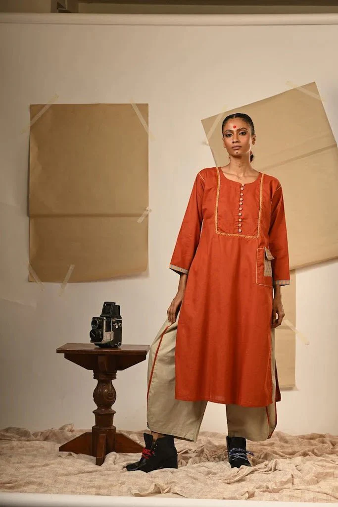 Rust Tunic Pants Set