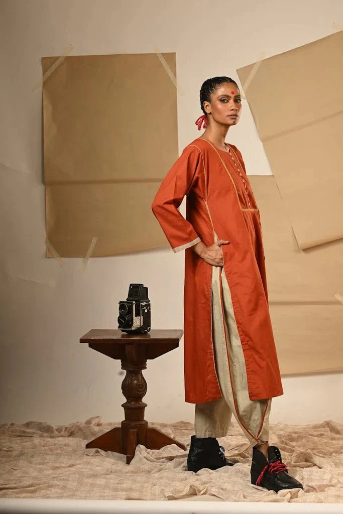 Rust Tunic Pants Set - Image 2