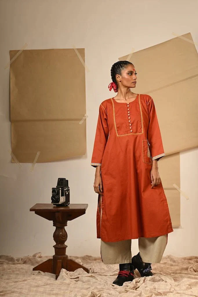 Rust Tunic Pants Set - Image 5