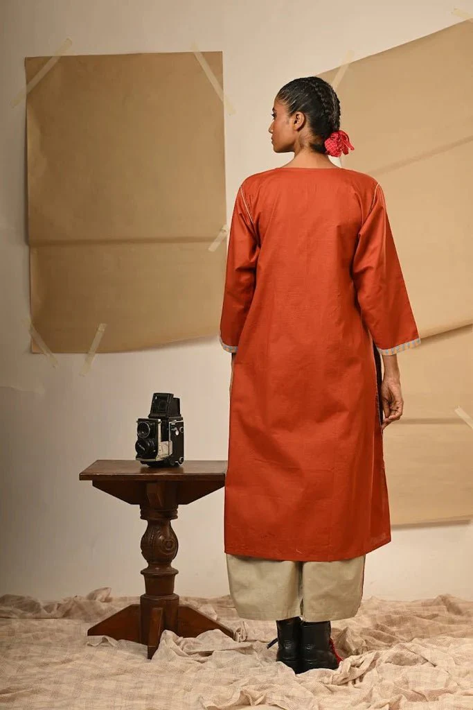 Rust Tunic Pants Set - Image 6