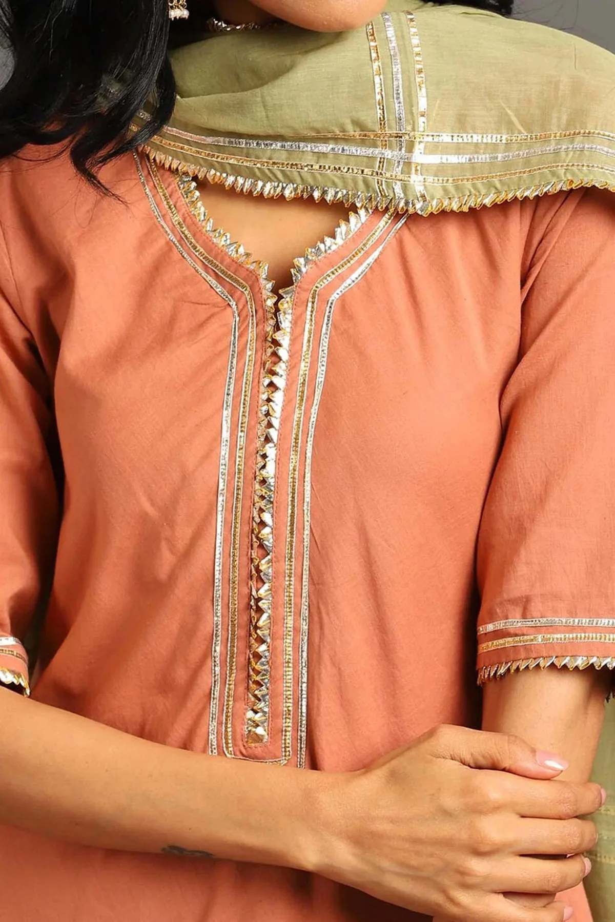 Rust Zara Double Layered Dress - Image 2