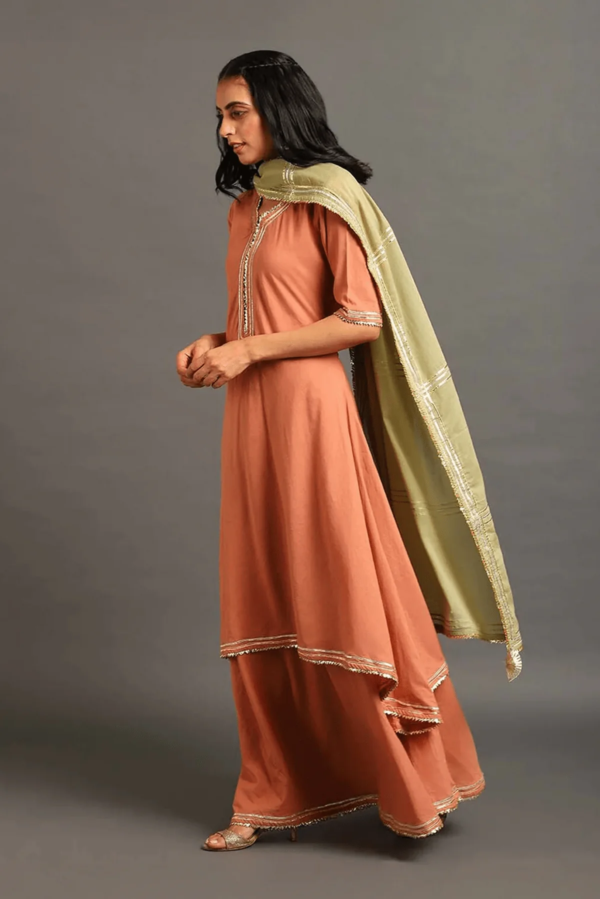 Rust Zara Double Layered Dress - Image 3
