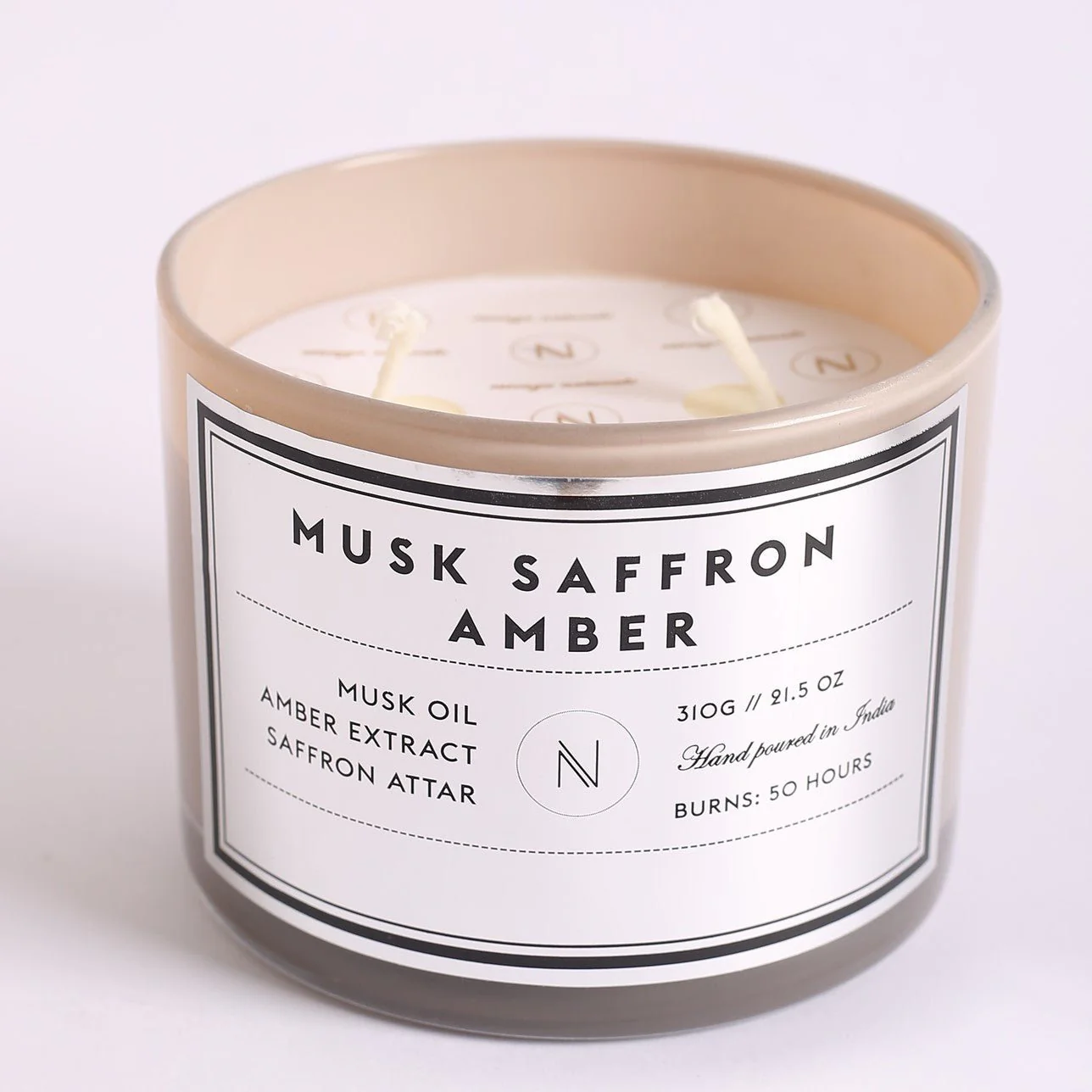 Saffron infused in Musk & Amber Candle - Image 3