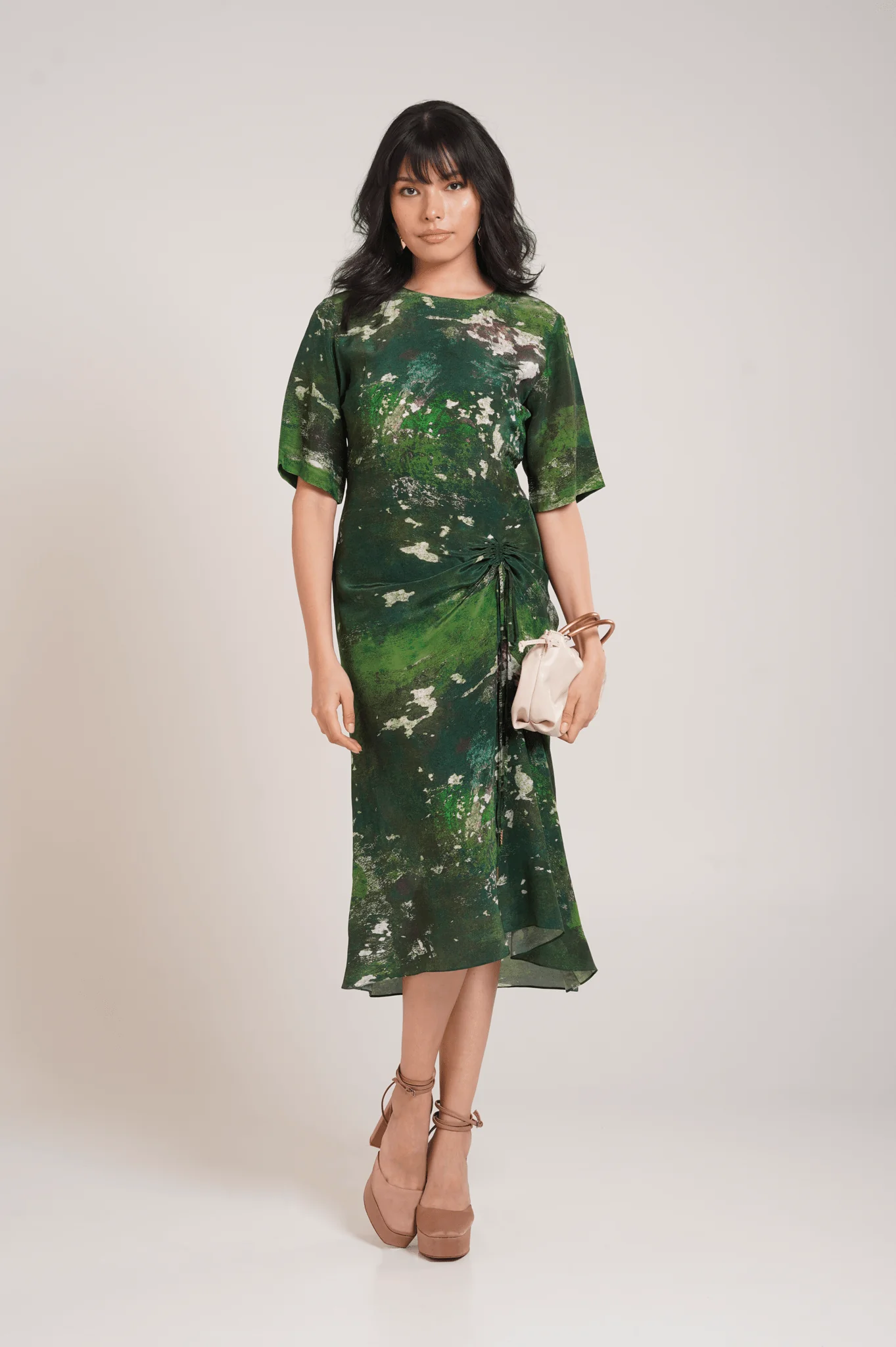 Sage Ruched Dress - Image 4
