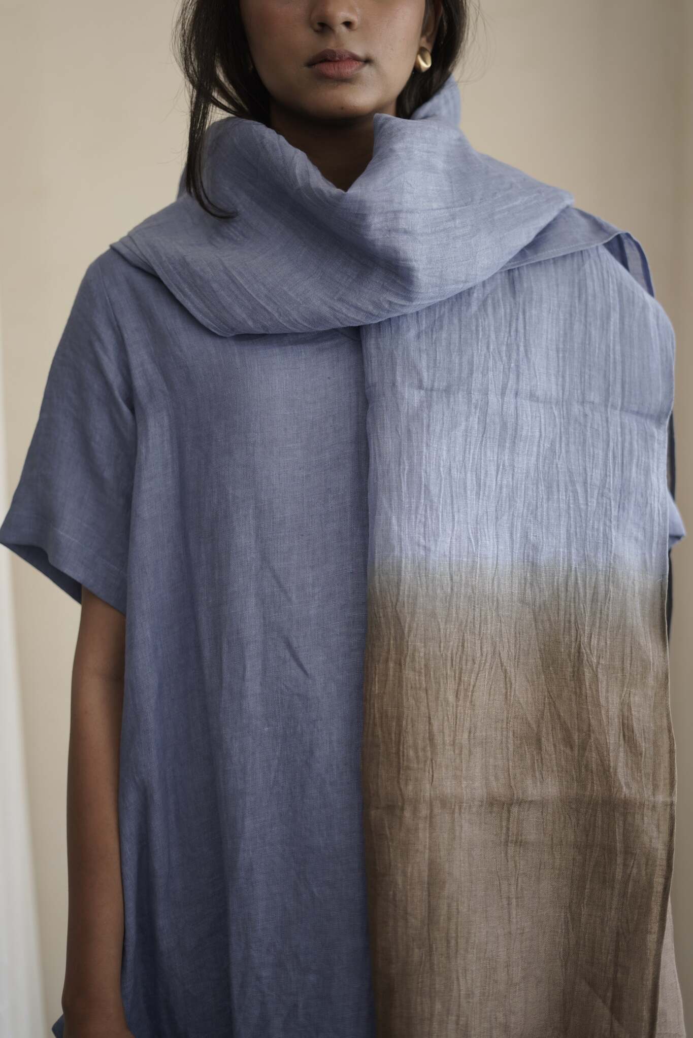 Santorini Blue Ombre Stole - Image 4
