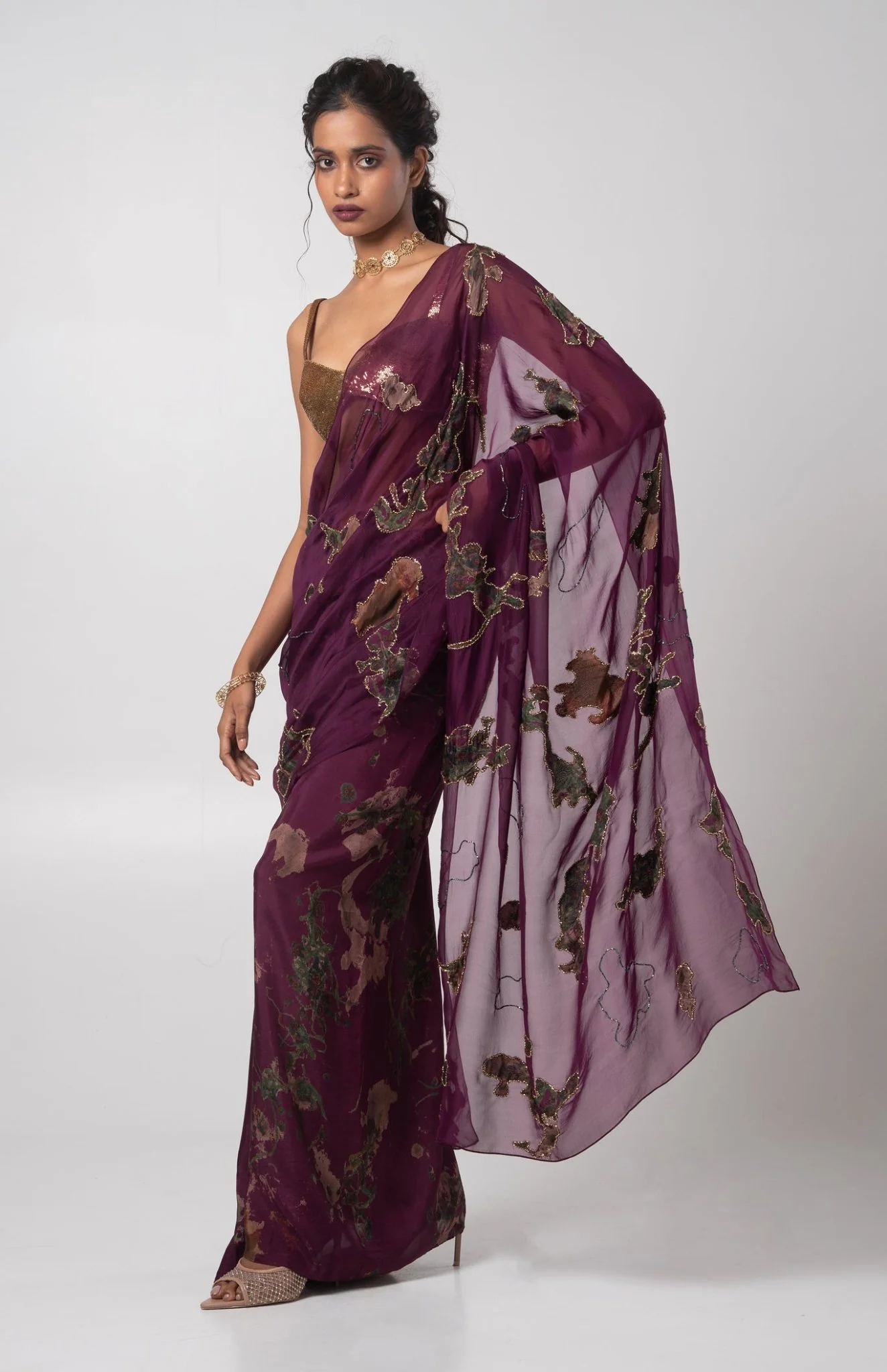 Sear Deconstructed Saree Set - Image 4