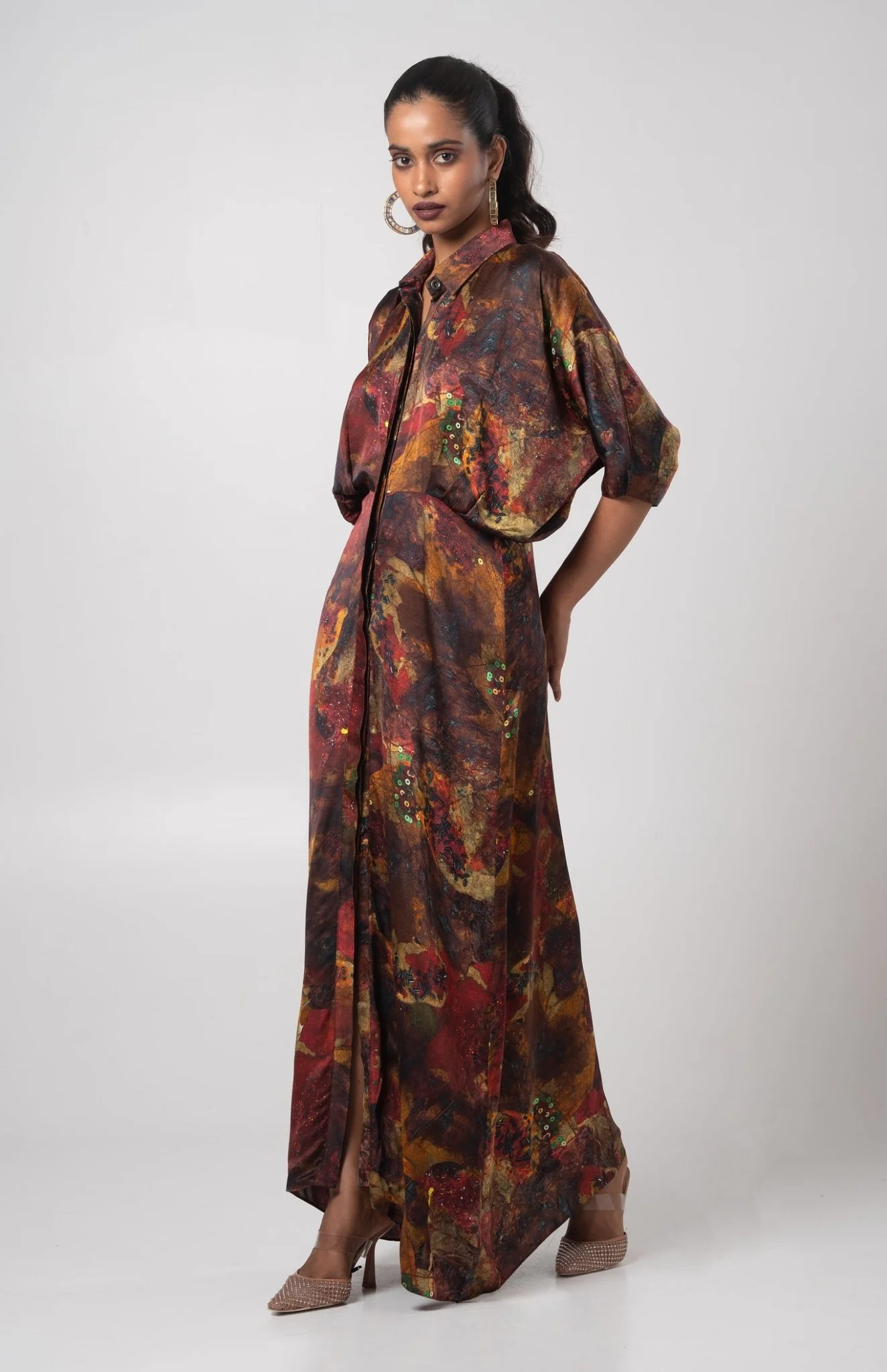 Sepia Button Down Maxi - Image 3