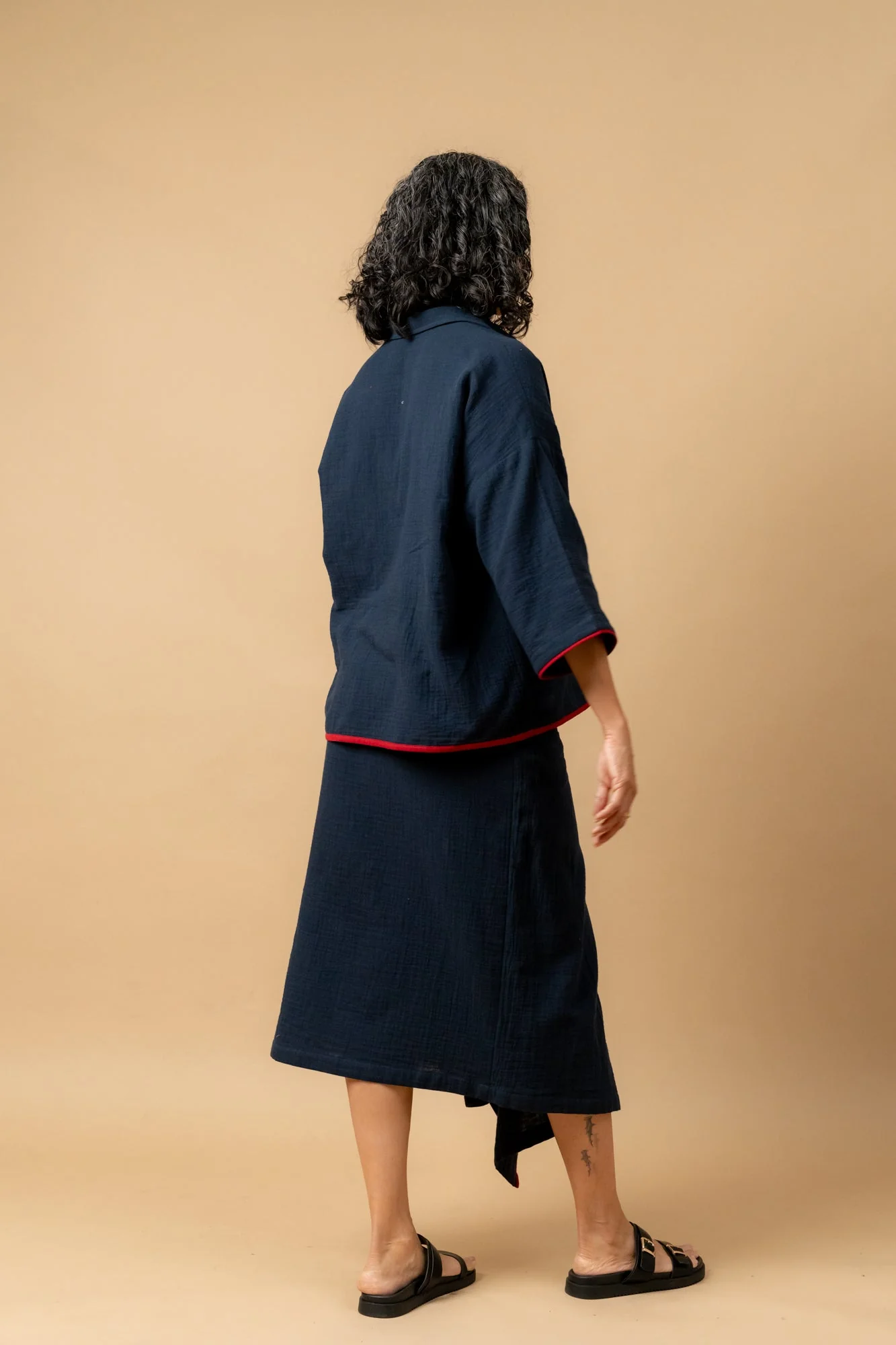Shirin Blue Organic Cotton Skirt - Image 6