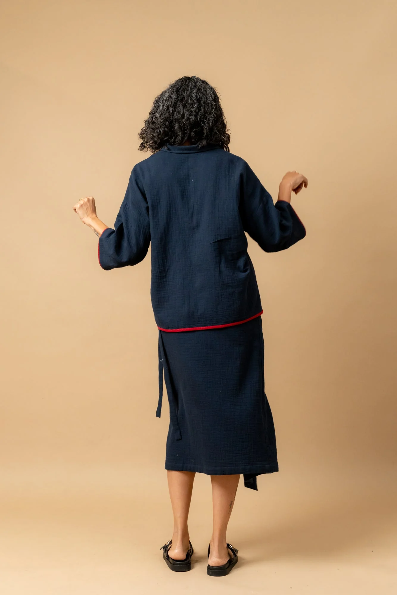 Shirin Blue Organic Cotton Skirt - Image 7