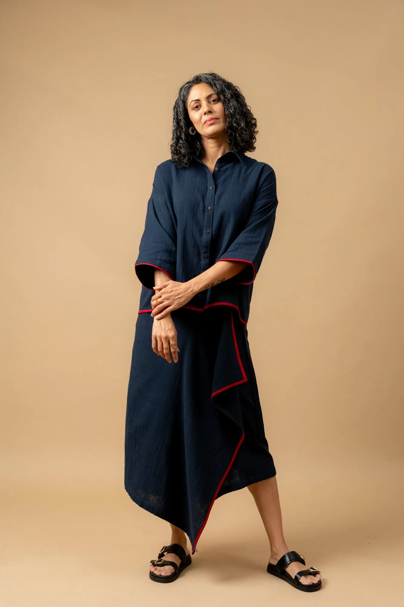 Shirin Blue Oversized Shirt - Image 3