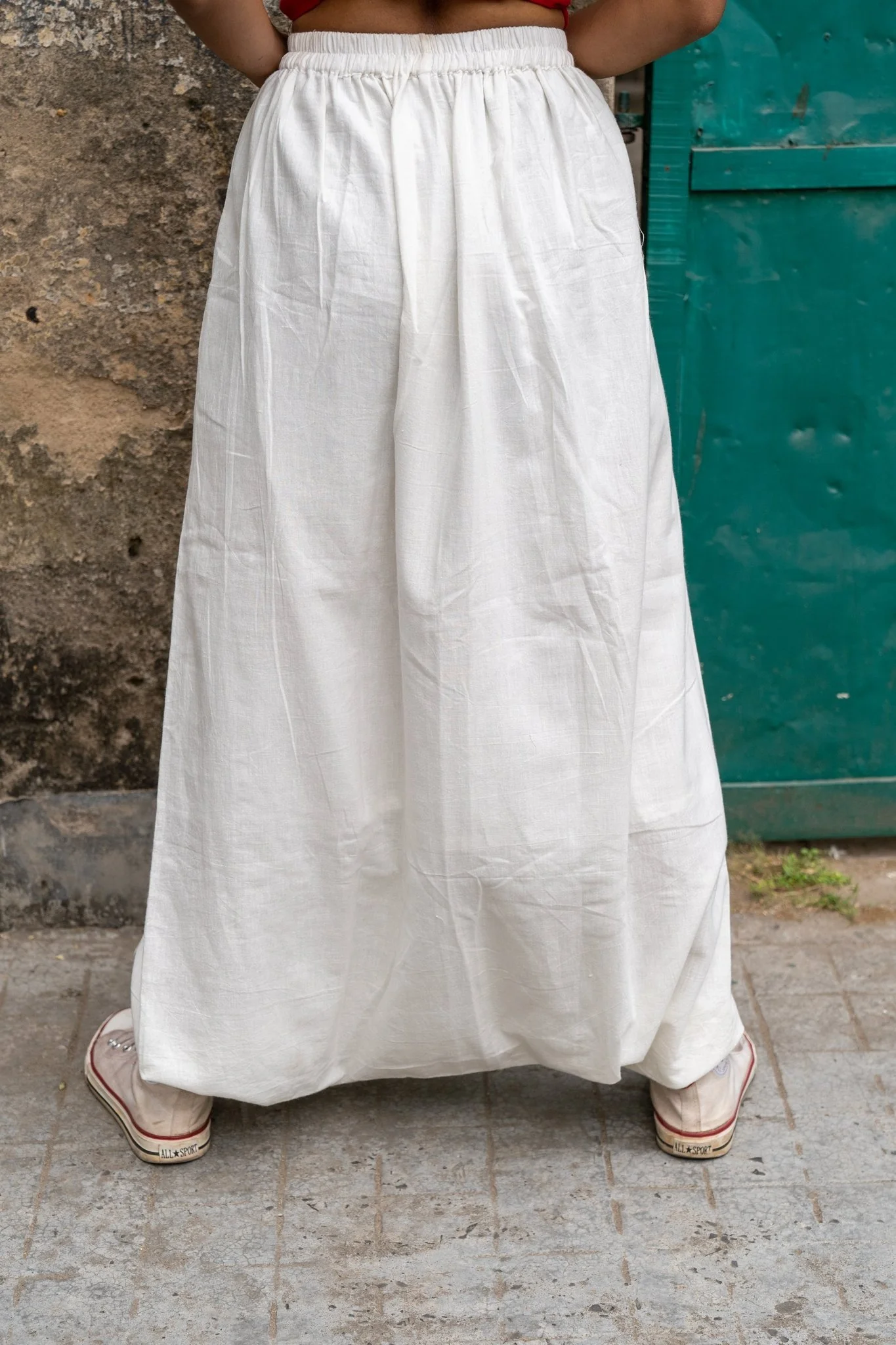 Shvet Cotton Mul Dhoti - Image 4