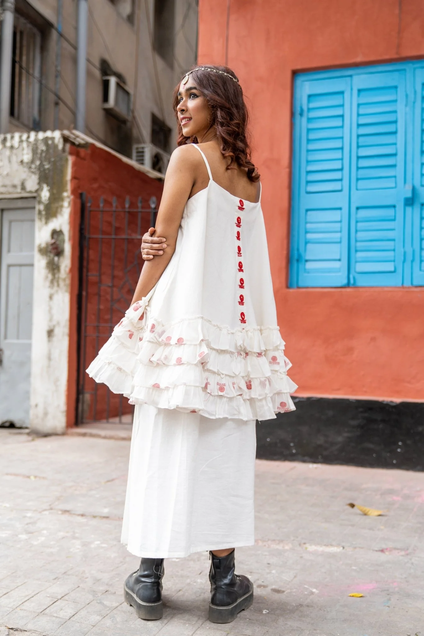 Shvet White Frill Top - Image 5