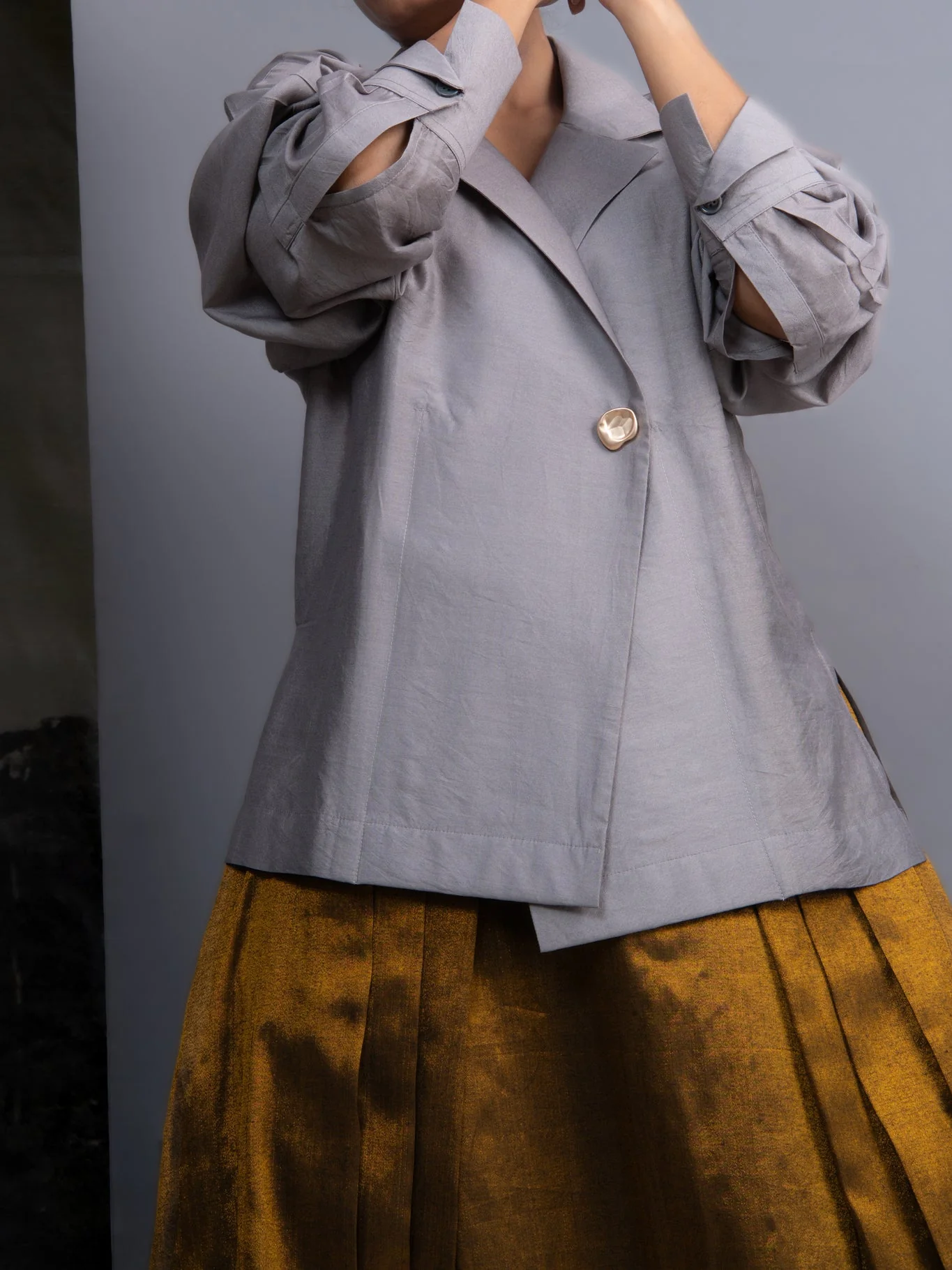 Silver & Gold Chanderi Co-ord Set - Image 6