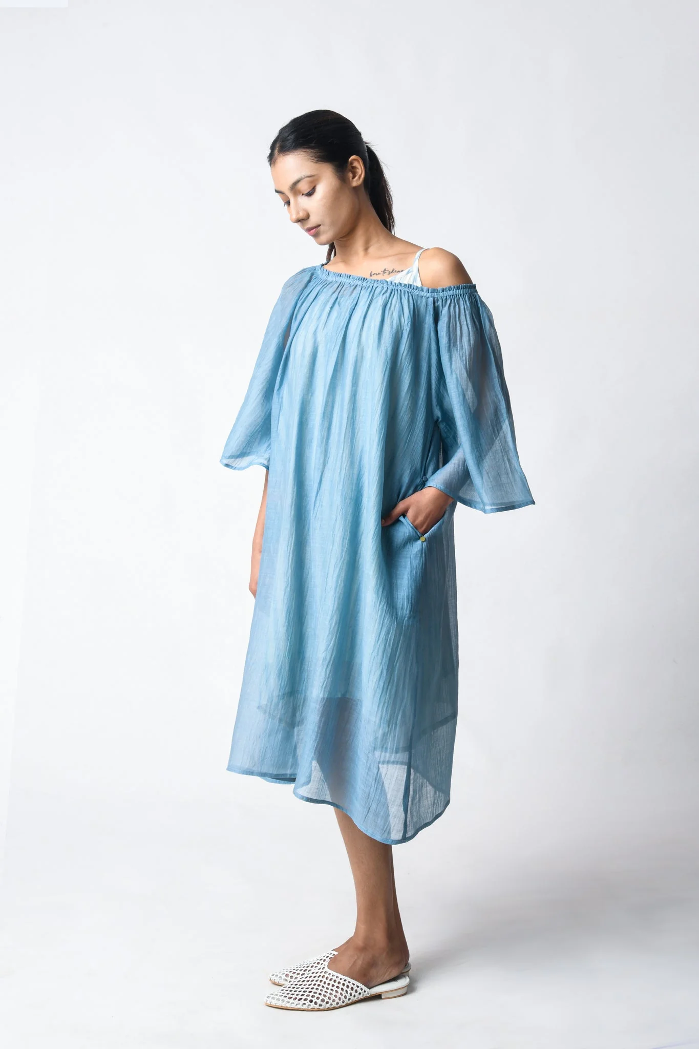 Sky Off-shoulder Dress - Image 2