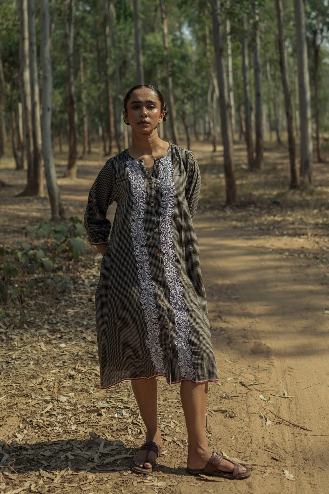 Sohrai Shirt Dress - Dark Grey
