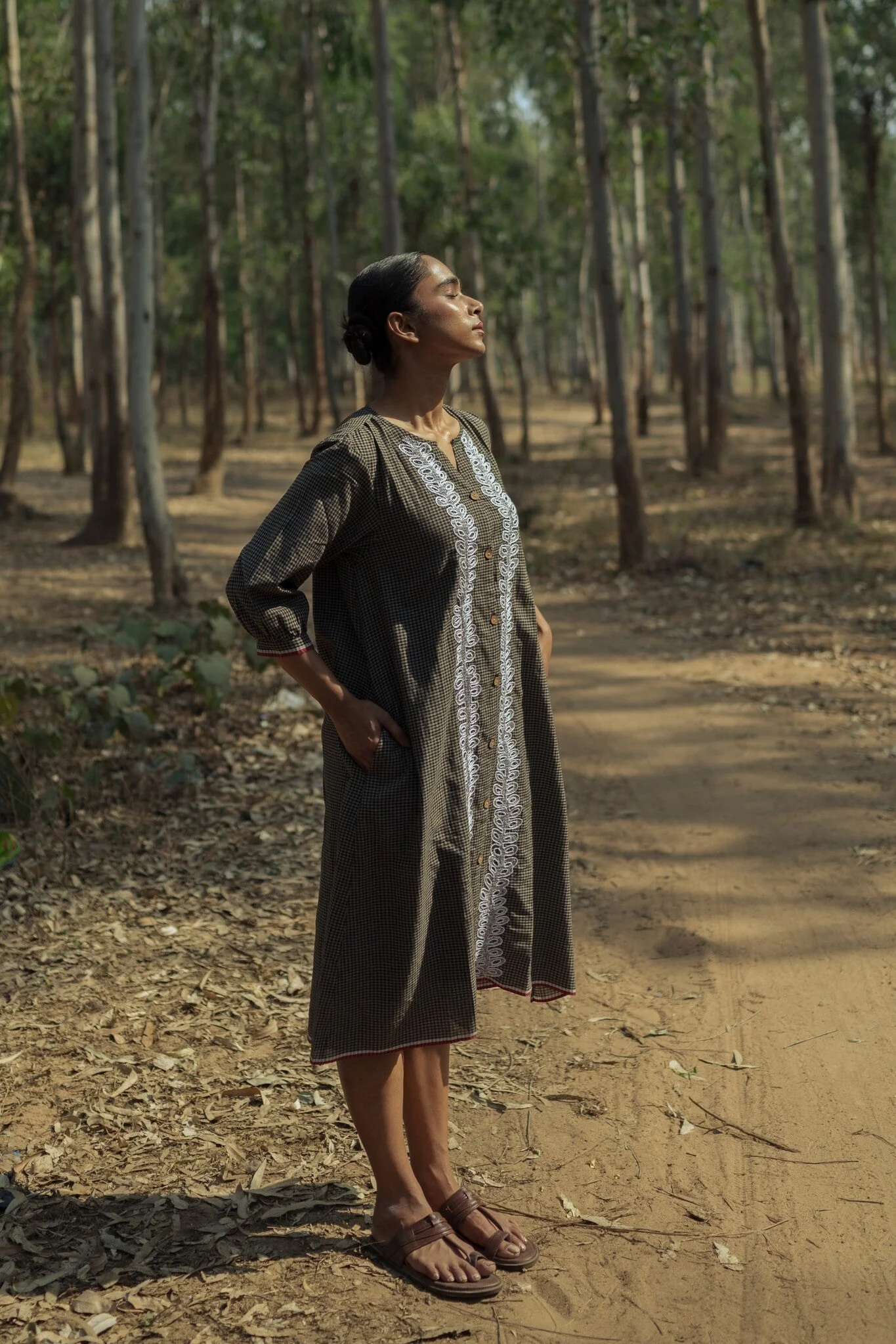 Sohrai Shirt Dress - Dark Grey - Image 3