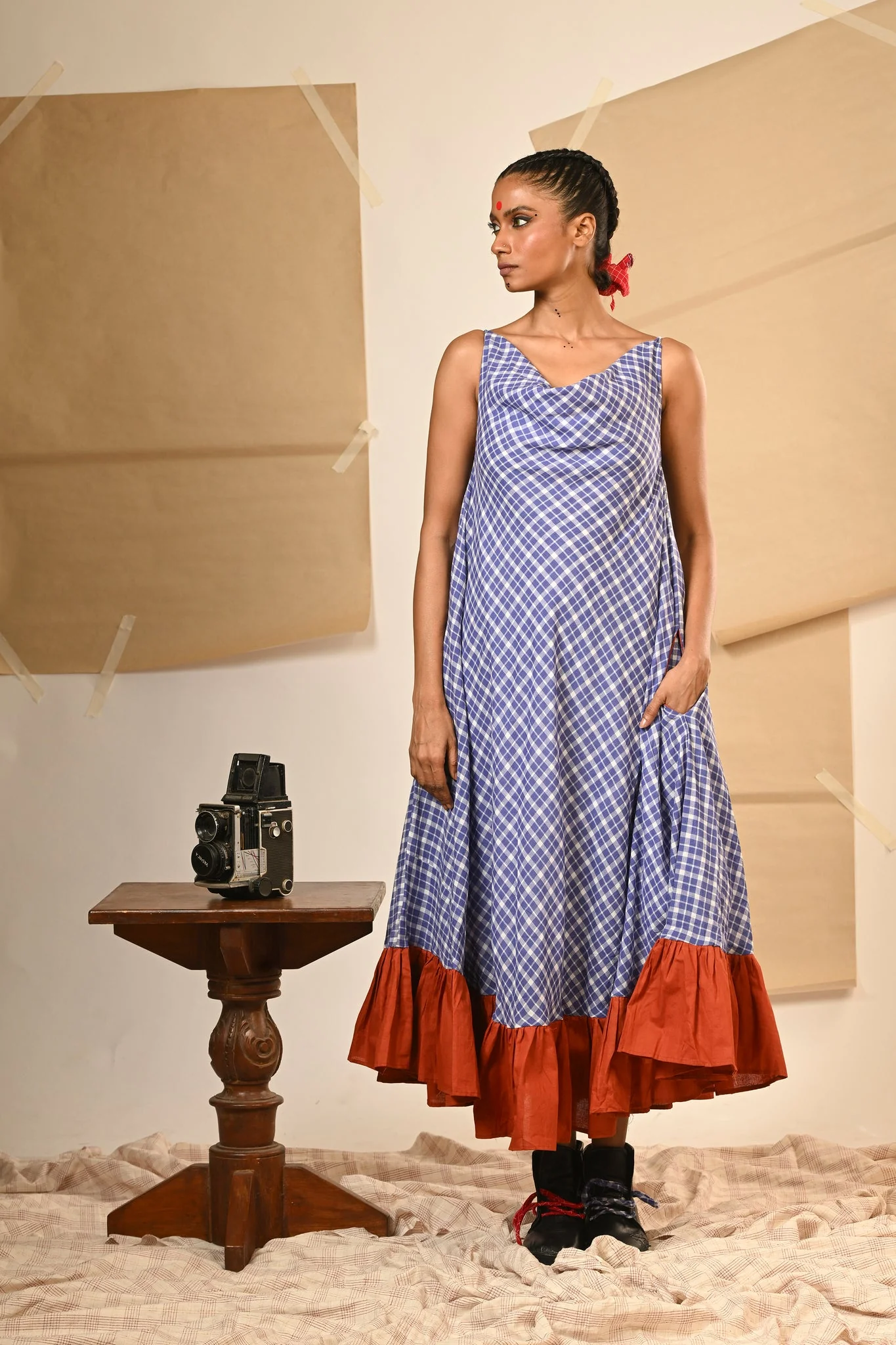Spaghetti Cowl Dress - Image 2
