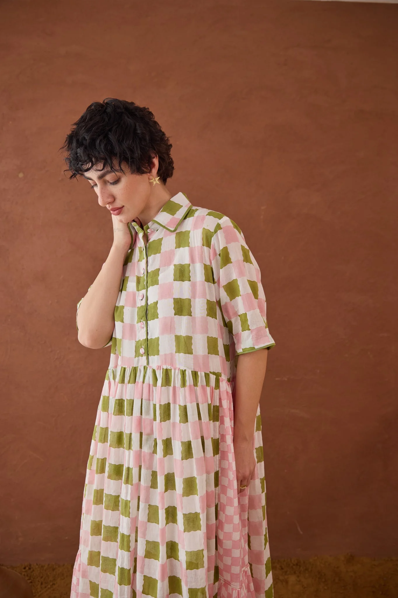 Spring Mosaic Shirt Dress - Image 2