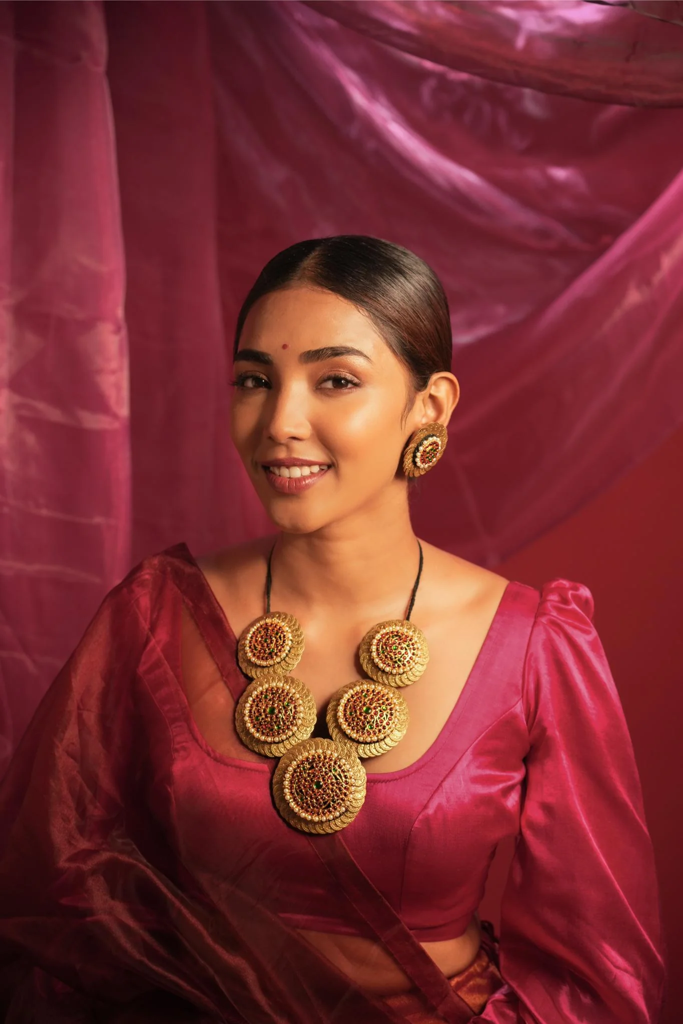 Statement Coined Temple Necklace - Image 5