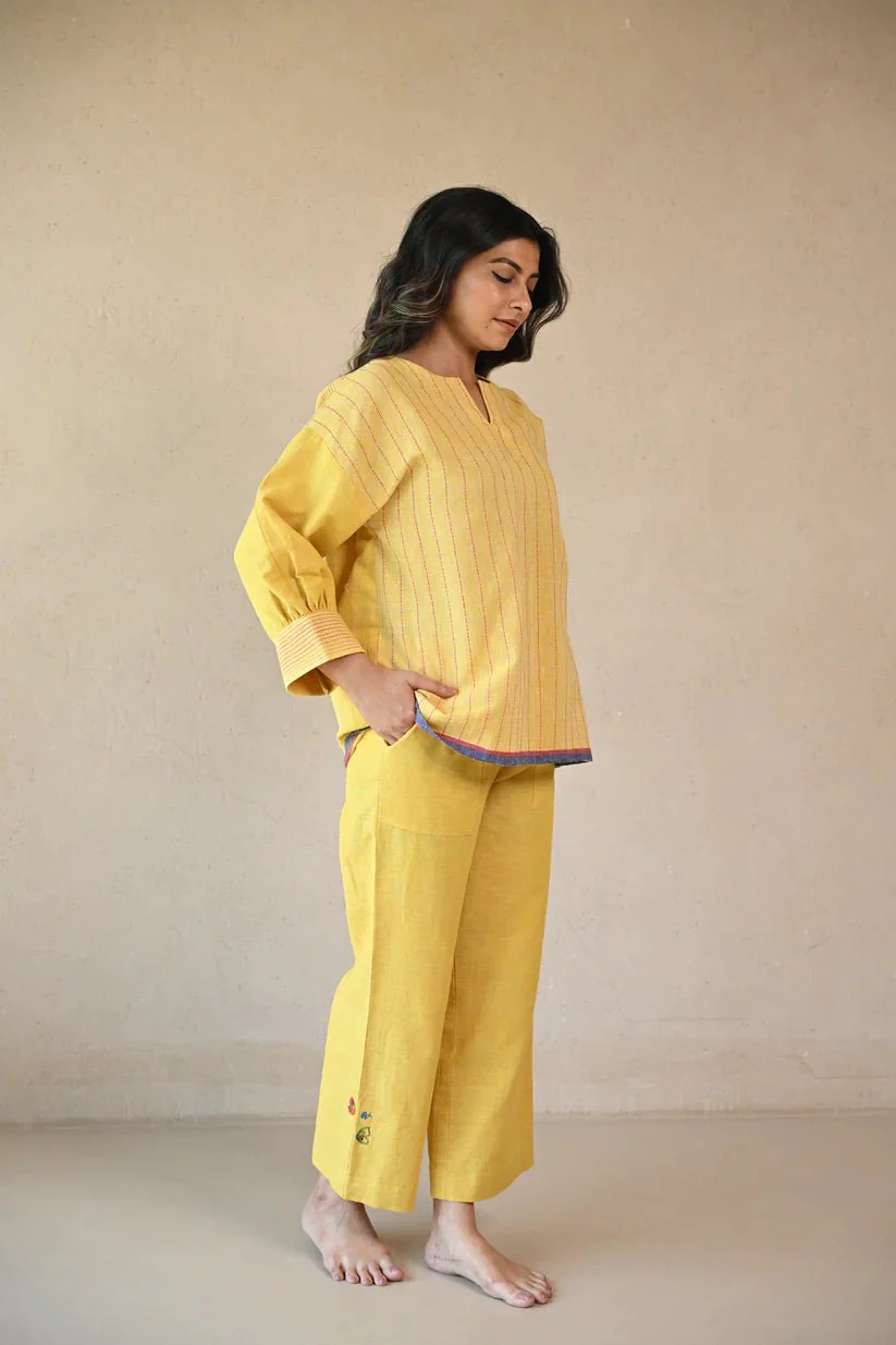 Straight Cut Pant - Sunny Yellow