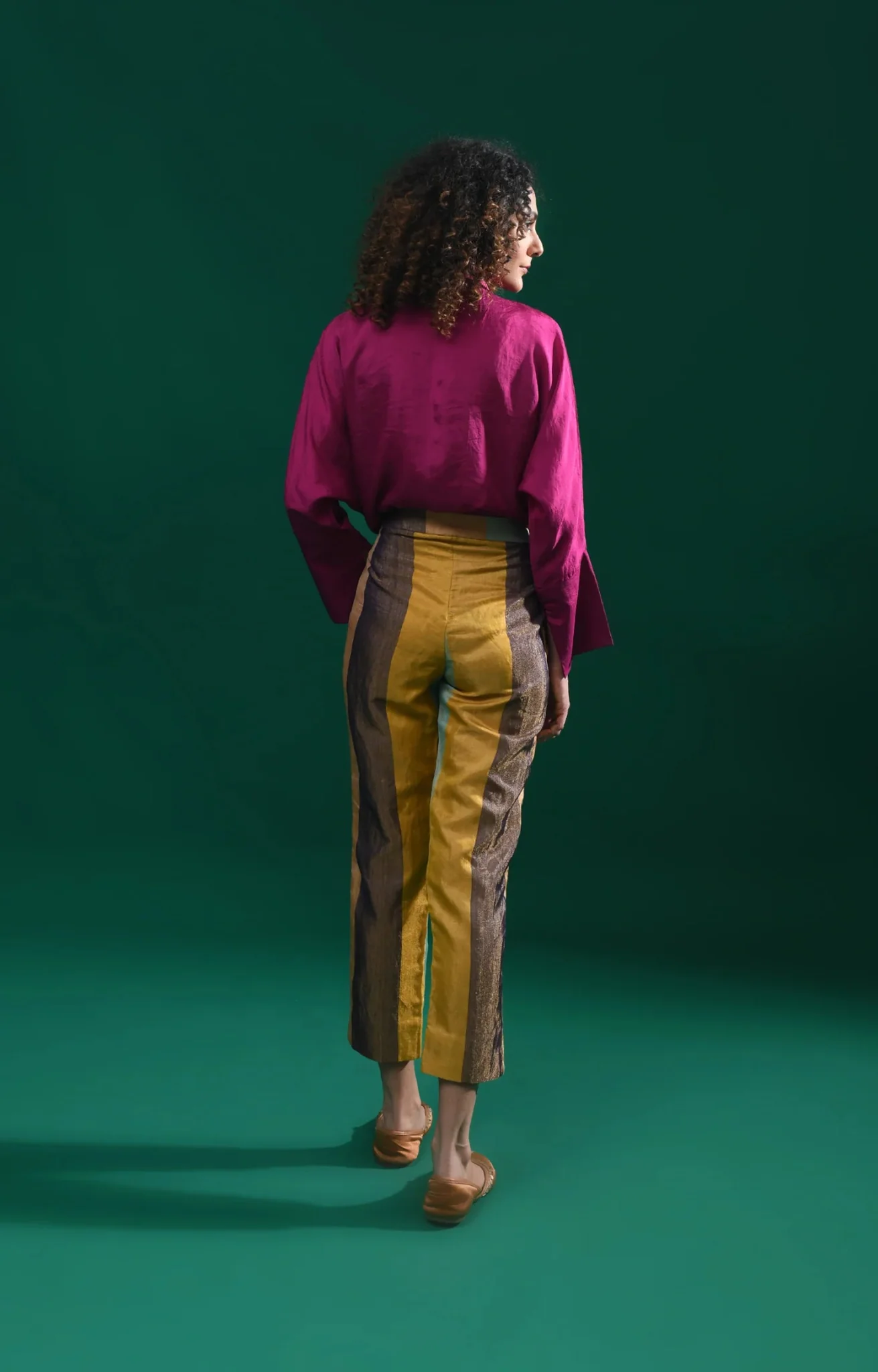 Straight Cut Tissue Trouser- Blue & More - Image 4