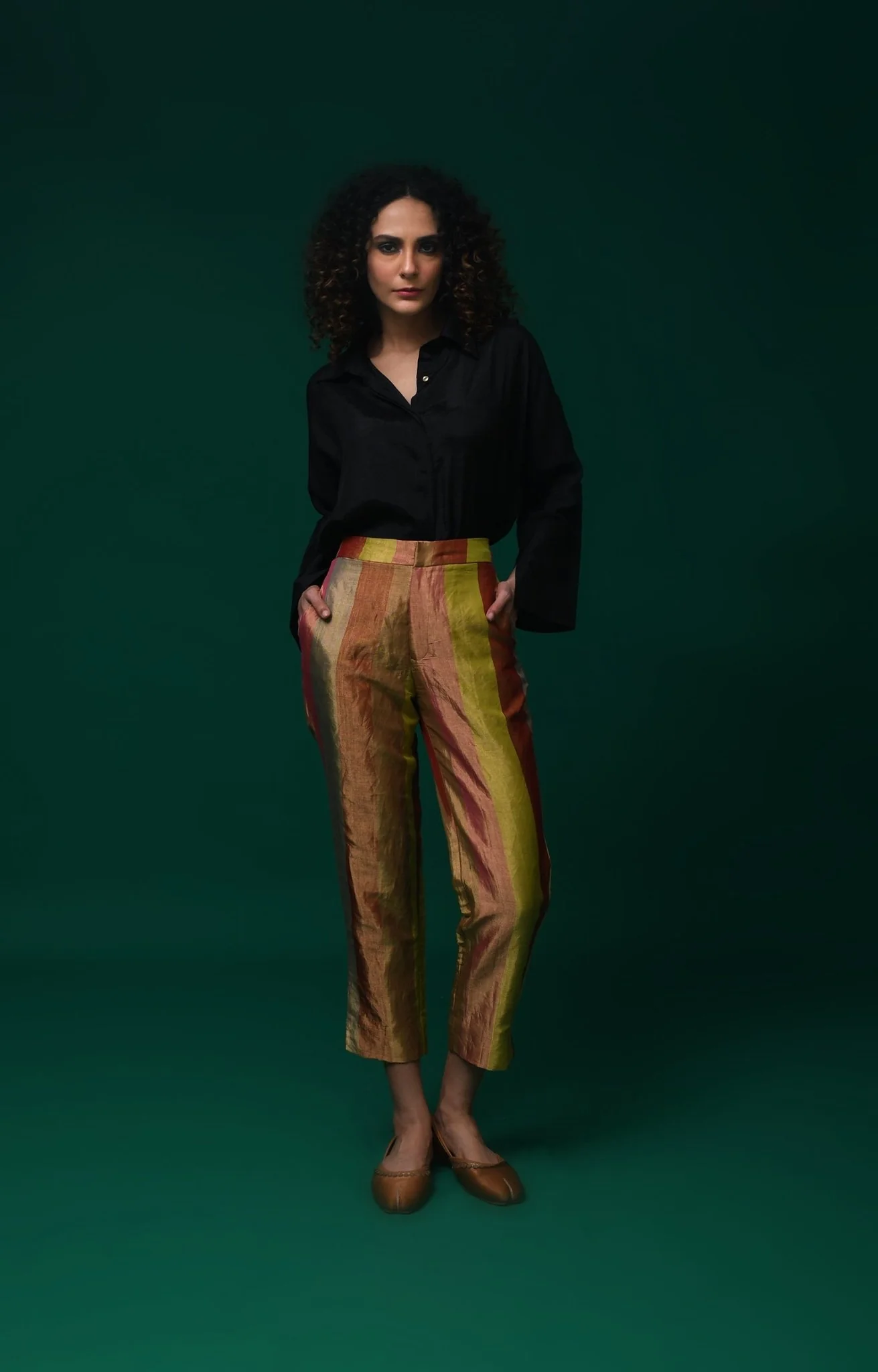 Straight Cut Tissue Trouser- Pink & More
