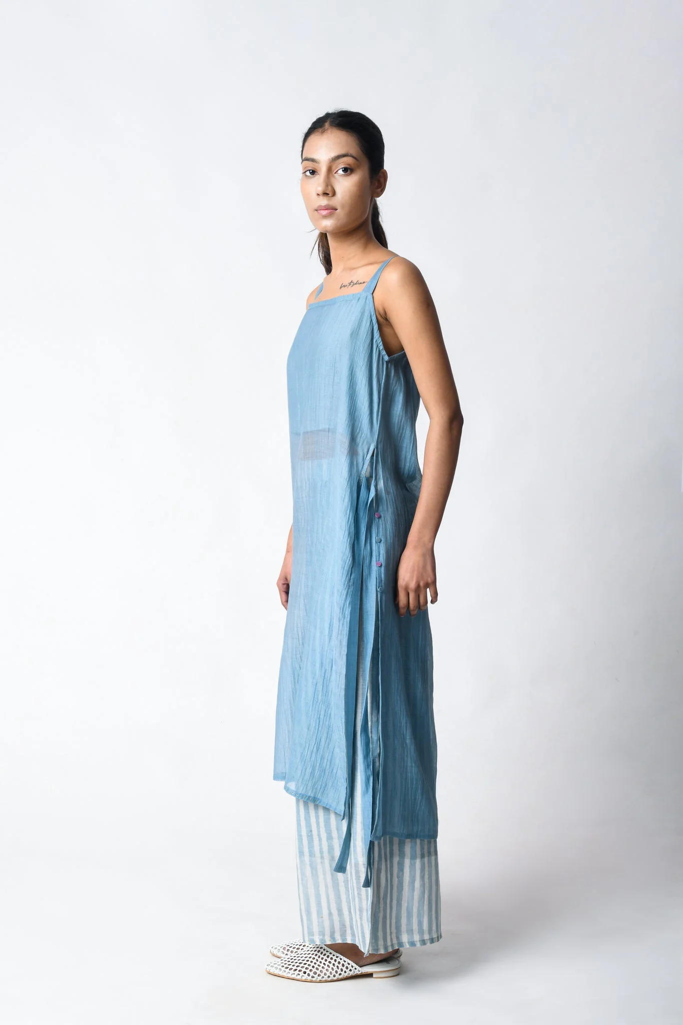 Strap Tunic Sky Co-ord Set - Image 4
