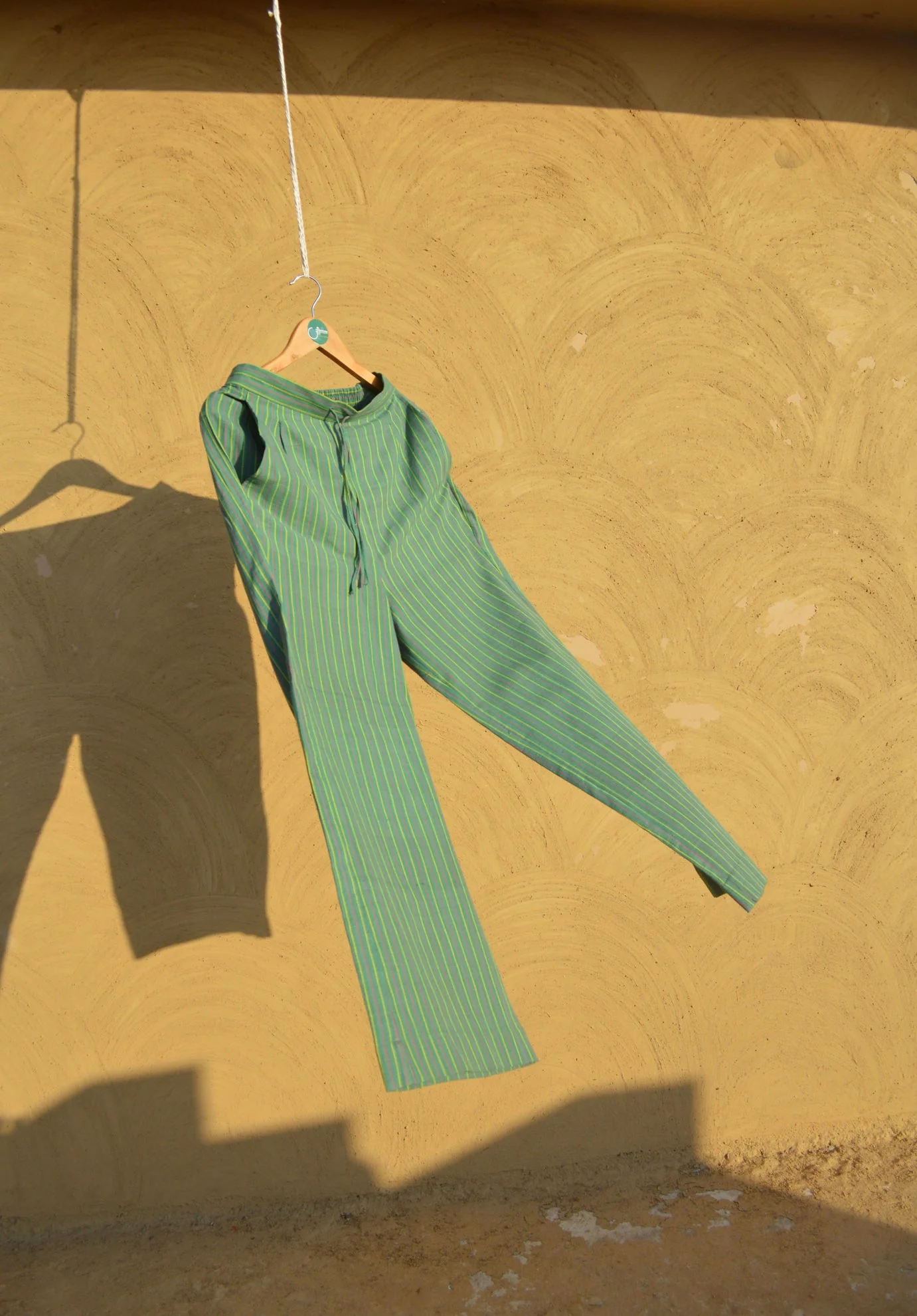 Striped Cotton Unisex Trouser - Image 3