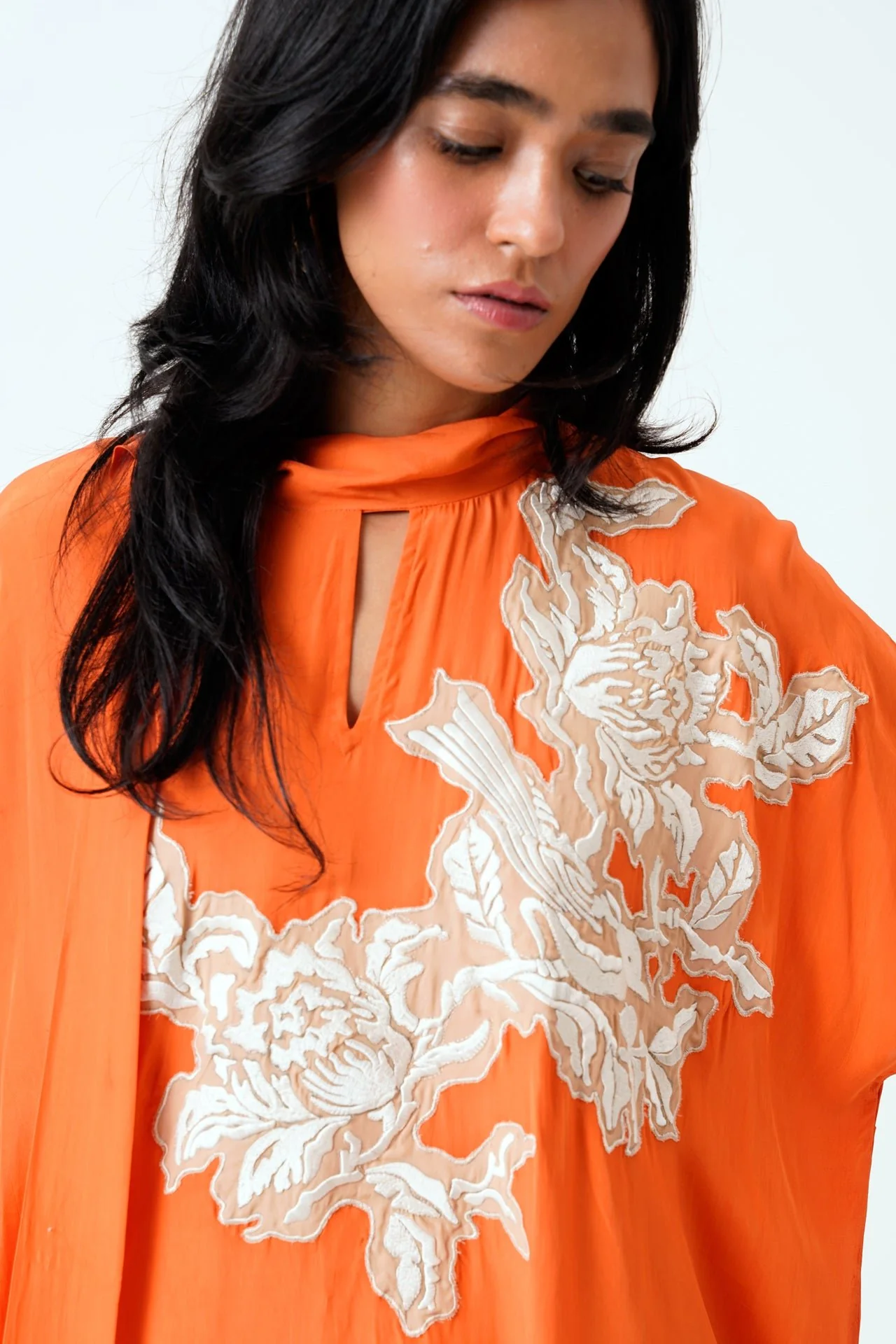 Sunset Orange Nante - Scarf Kaftan Dress - Image 4