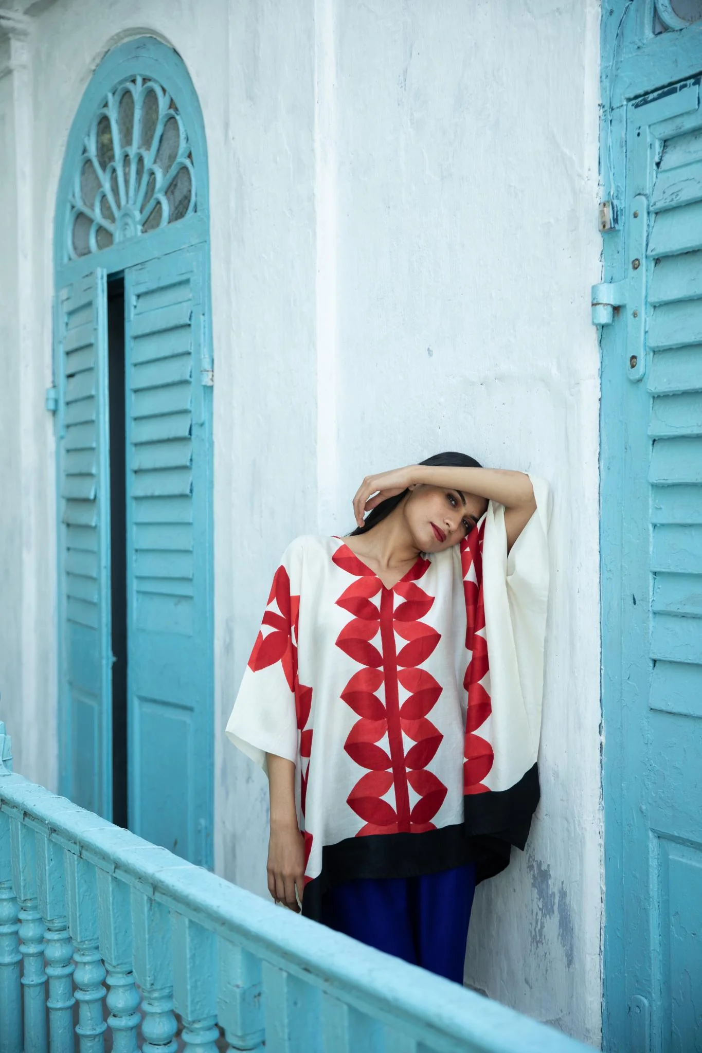 The 'Lal Patta' Eri Peace Silk Kaftan - Image 6