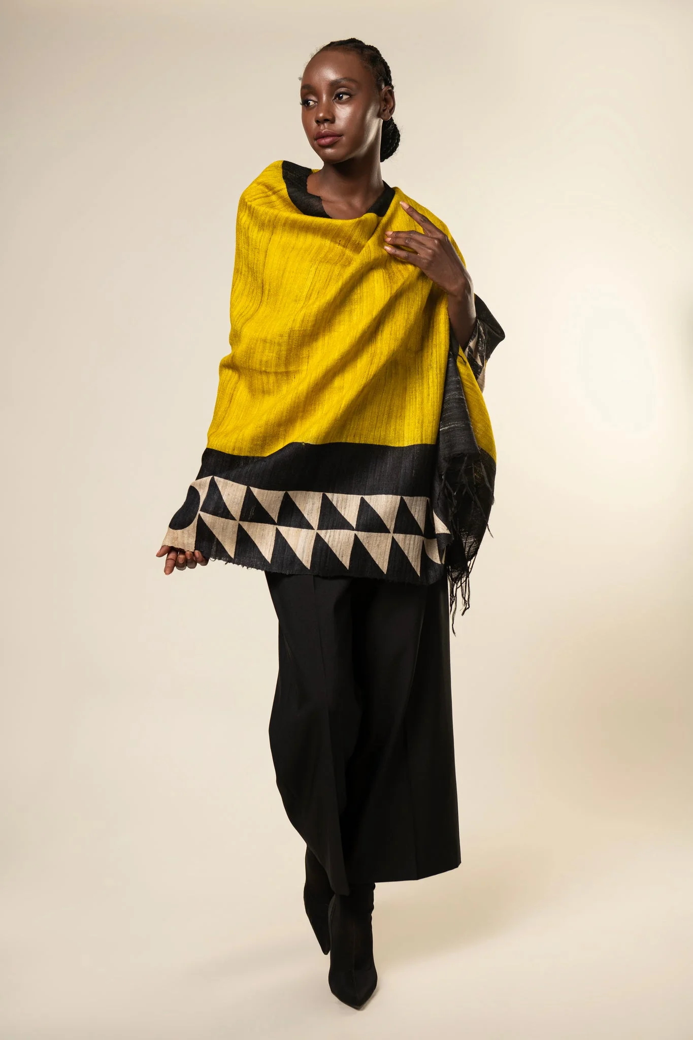 The Sun Tussar Peace Silk 3 in 1 Cape - Image 8