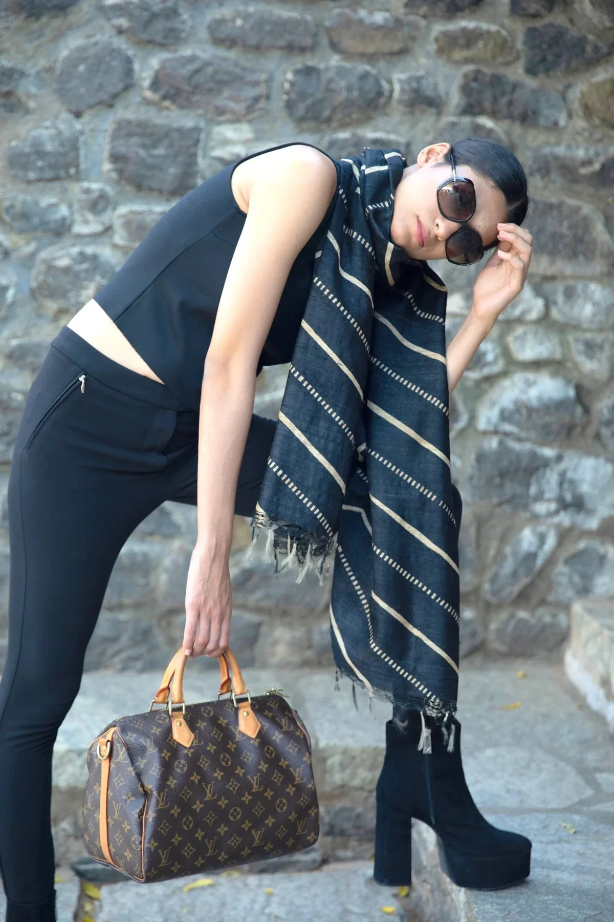 The 'Taisho' Tussar Silk Scarf - Image 3