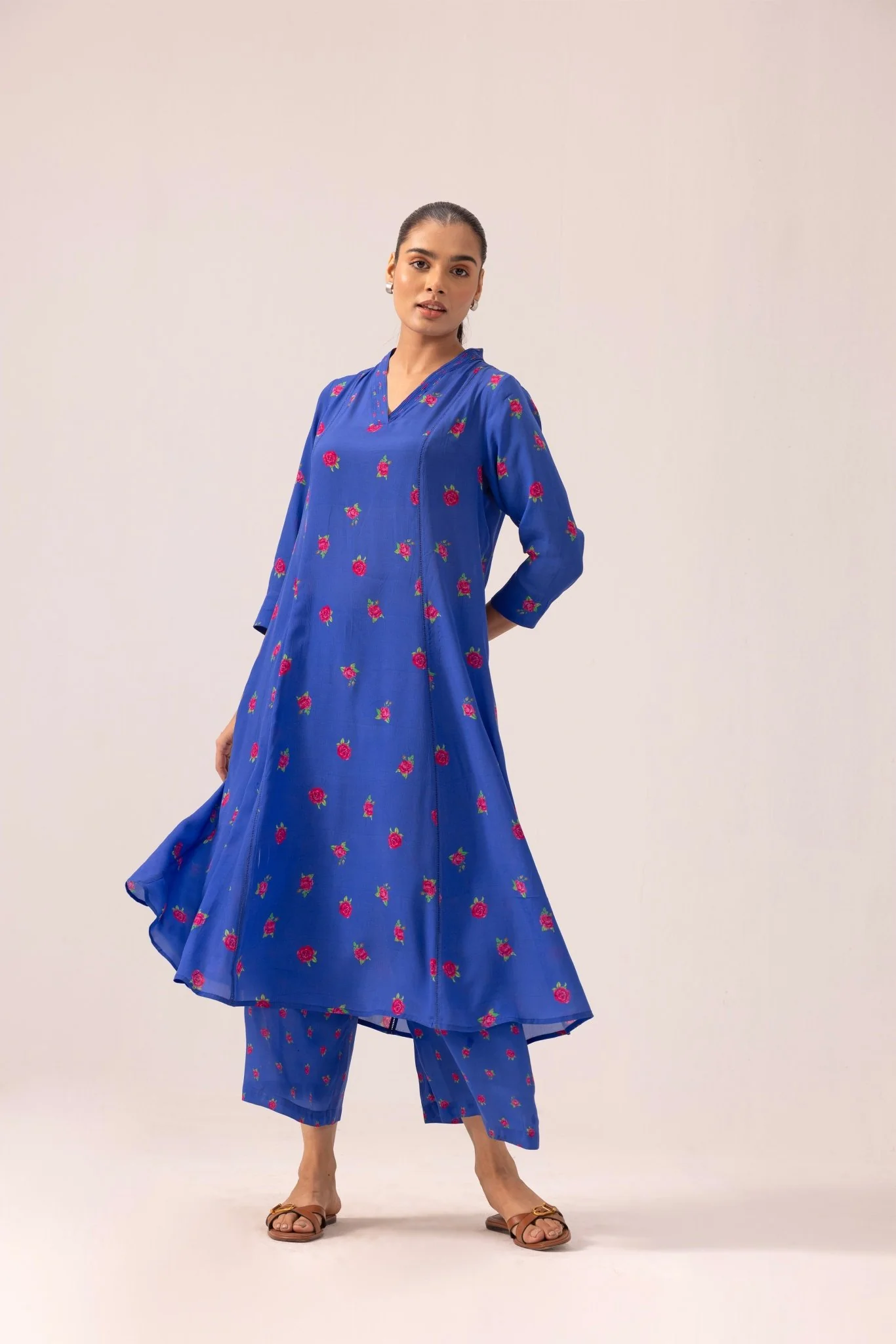 Thea Kurta Pant Set - Blue