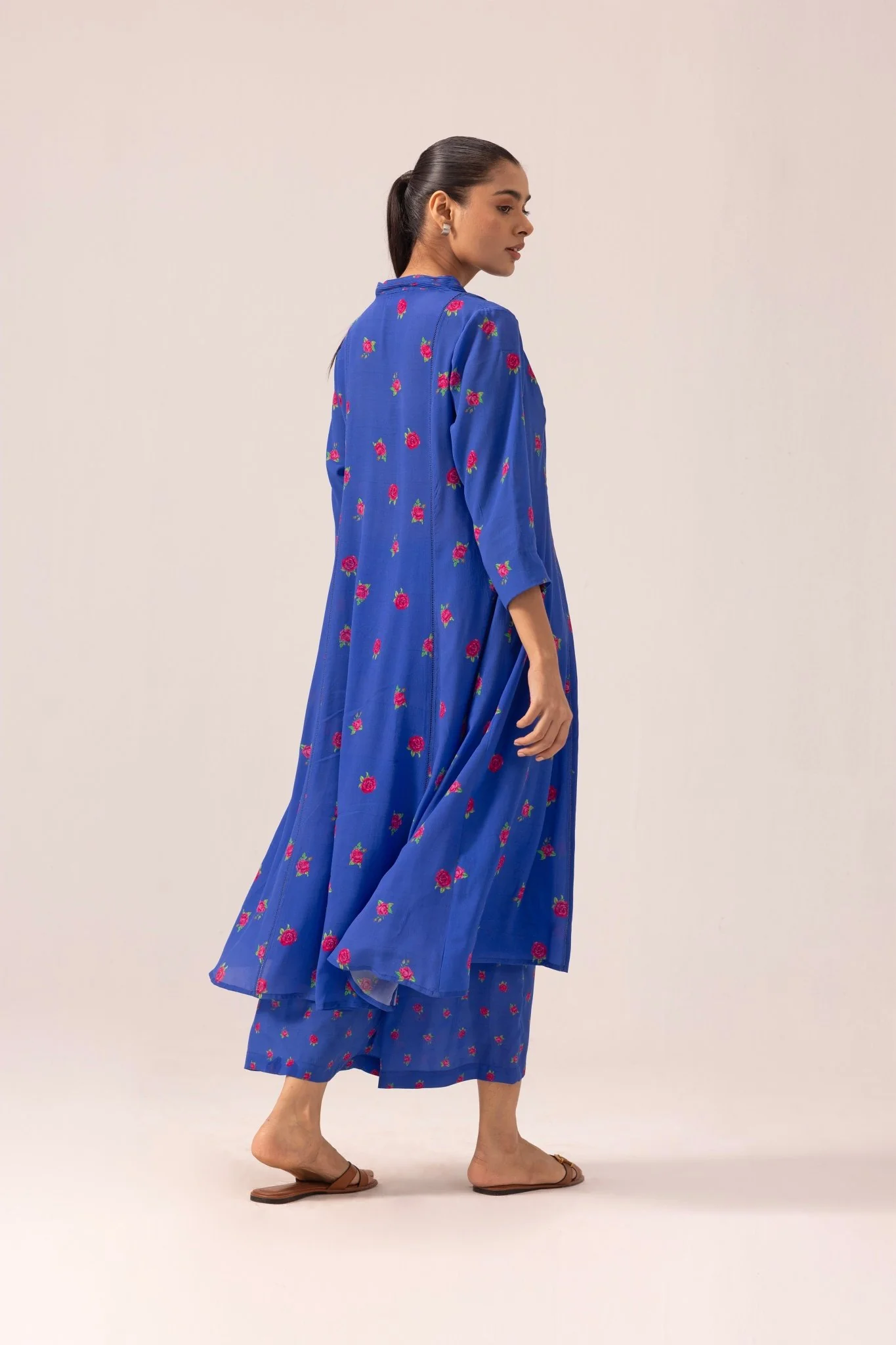Thea Kurta Pant Set - Blue - Image 5
