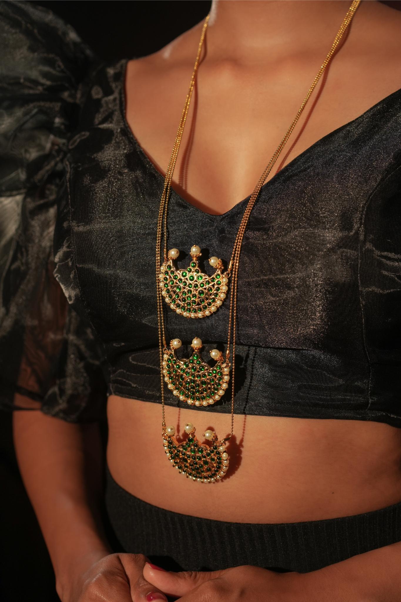 Three Layered Moon Necklace - Image 2