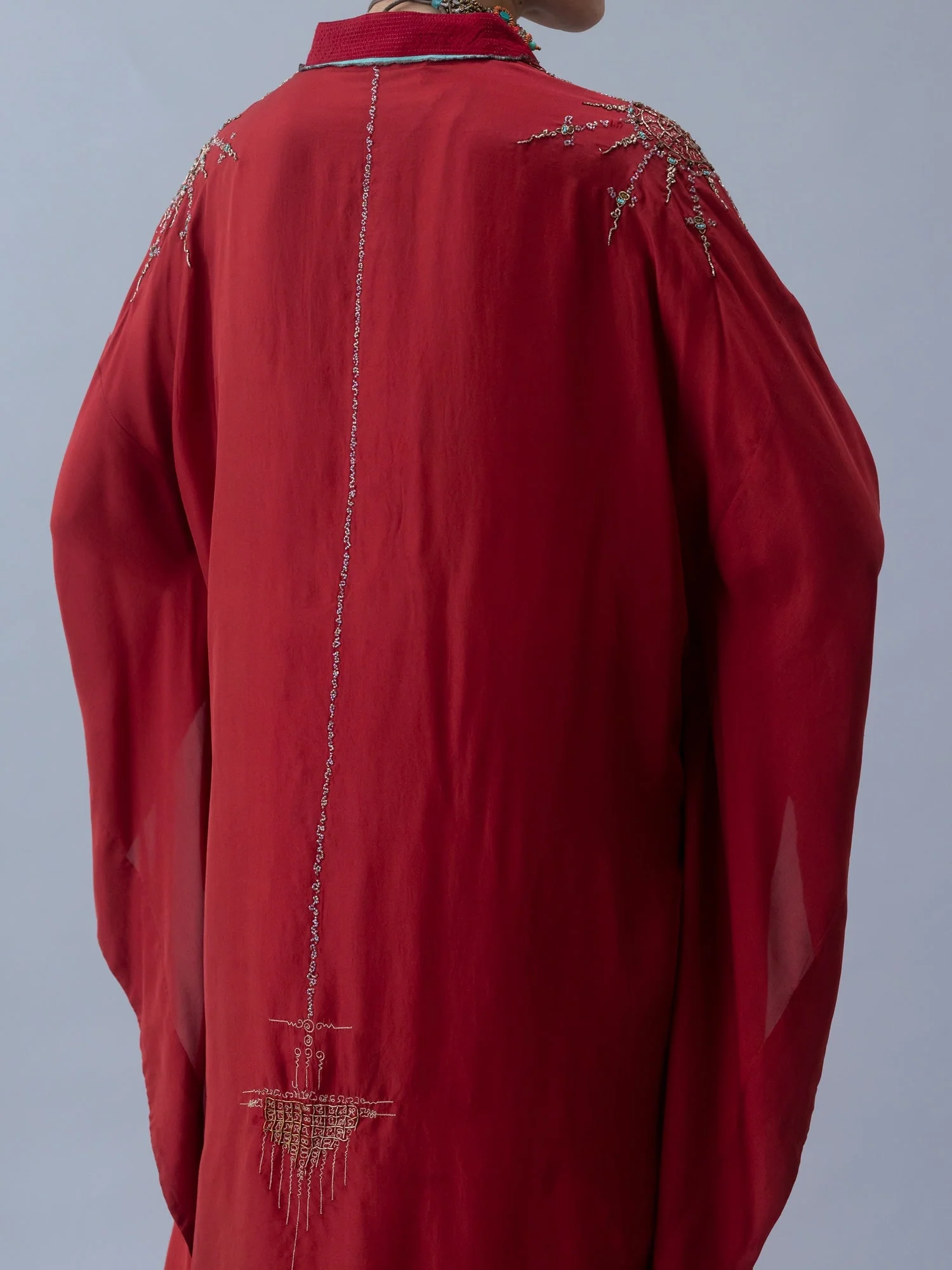 Tshog Deep Red Kaftan - Image 5
