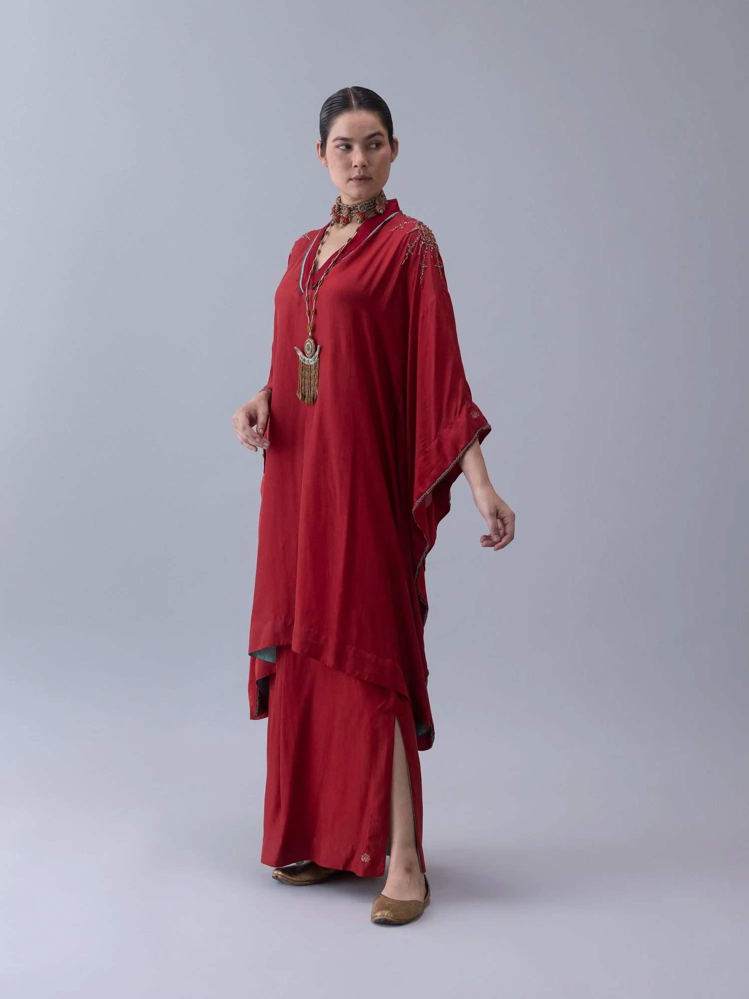Tshog Deep Red Kaftan - Image 6