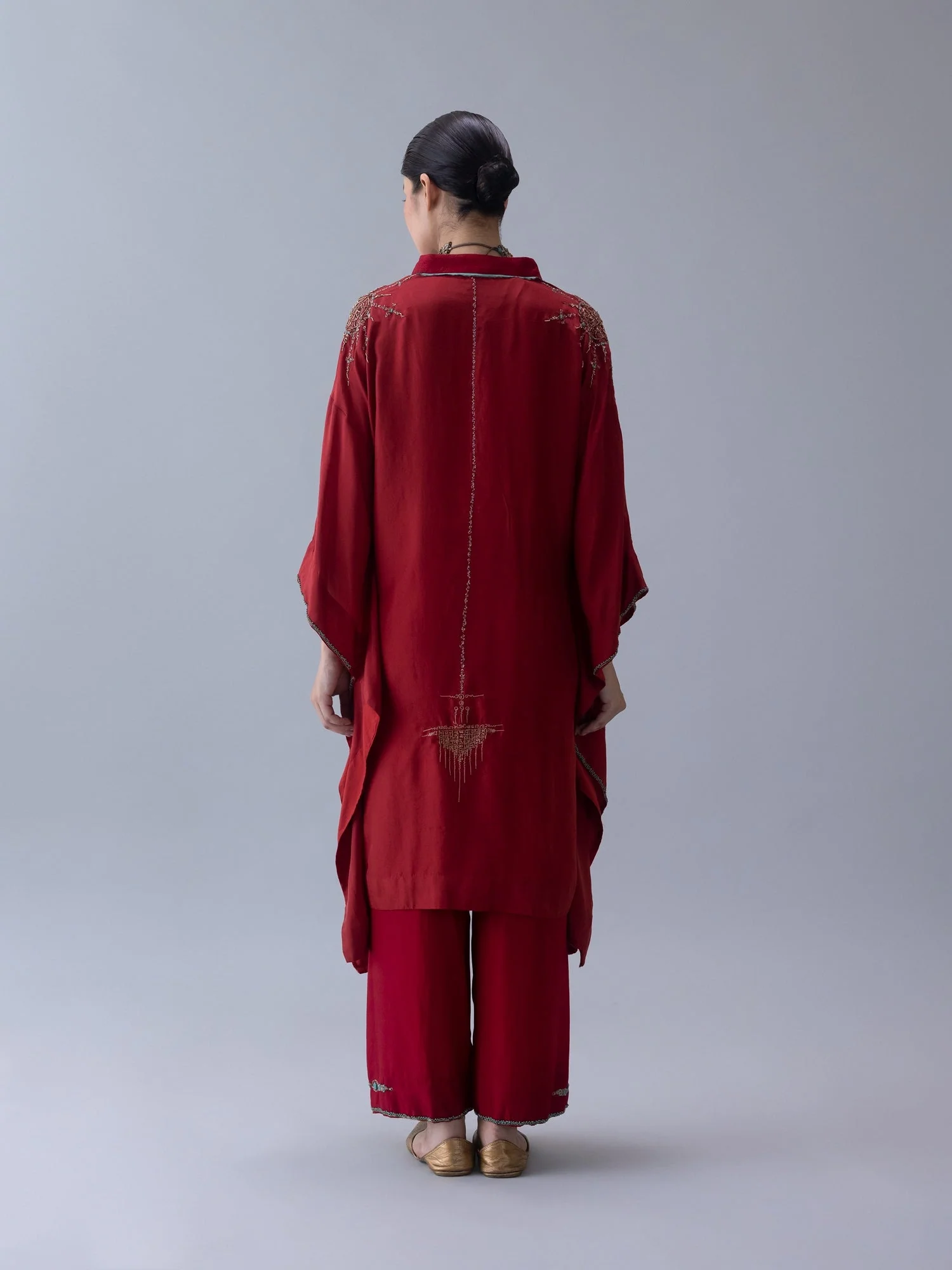 Tshog Deep Red Kaftan - Image 7