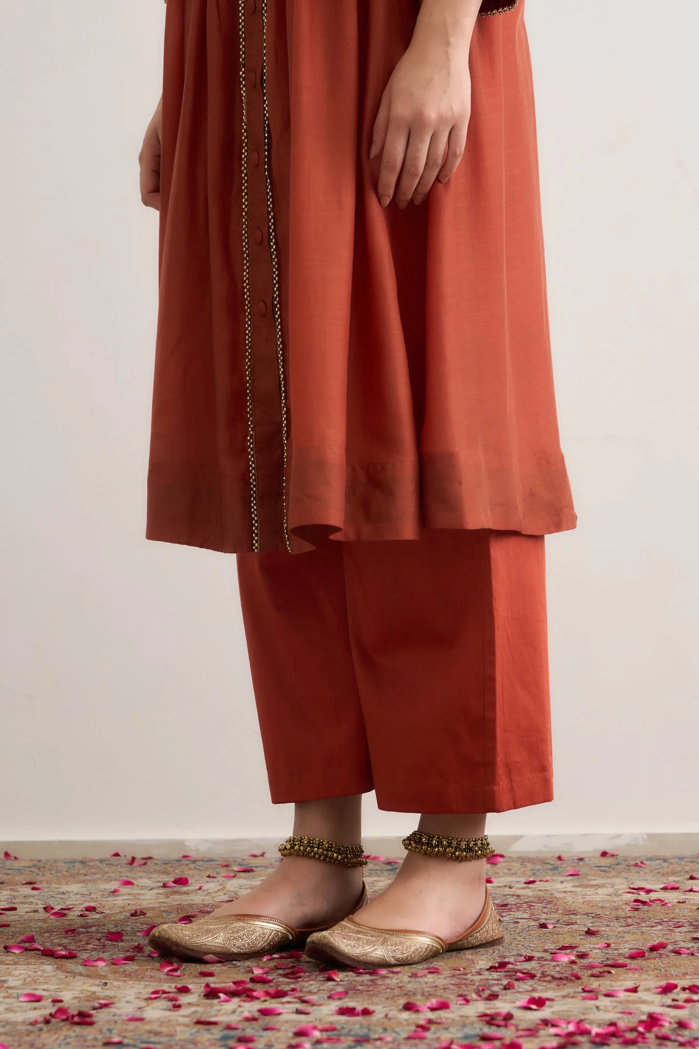 Tulip Kurta Set - Rust Orange - Image 7