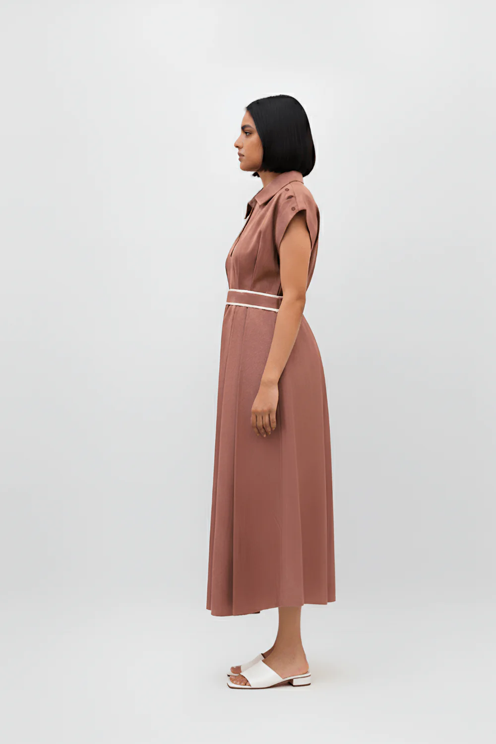Tuscan Red-Ivory Skater Dress - Image 2