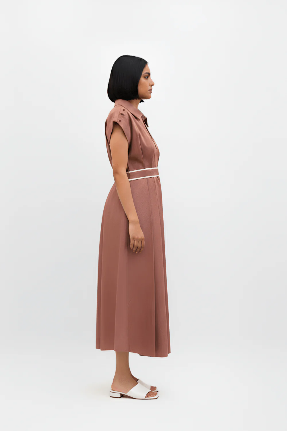 Tuscan Red-Ivory Skater Dress - Image 3