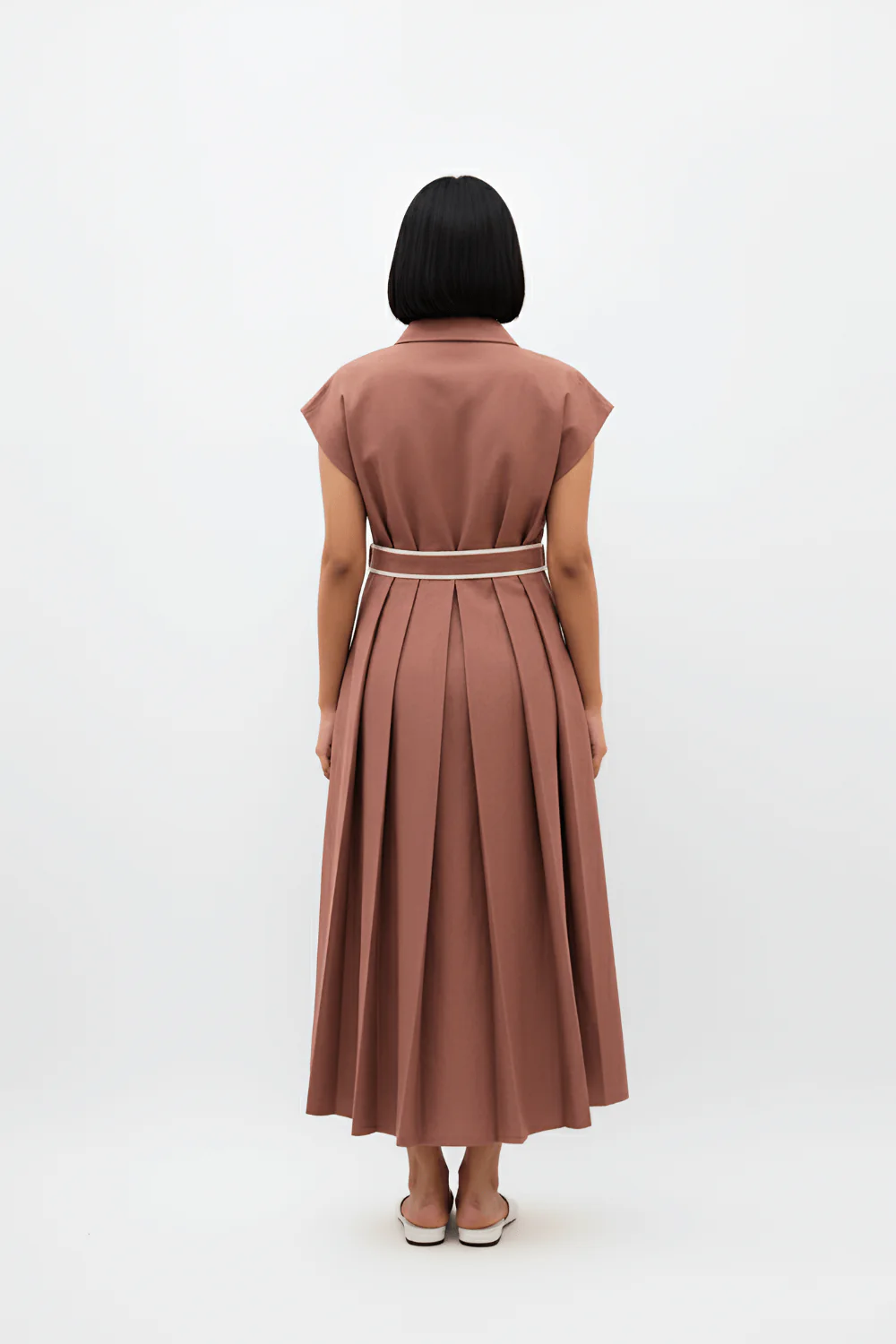 Tuscan Red-Ivory Skater Dress - Image 4