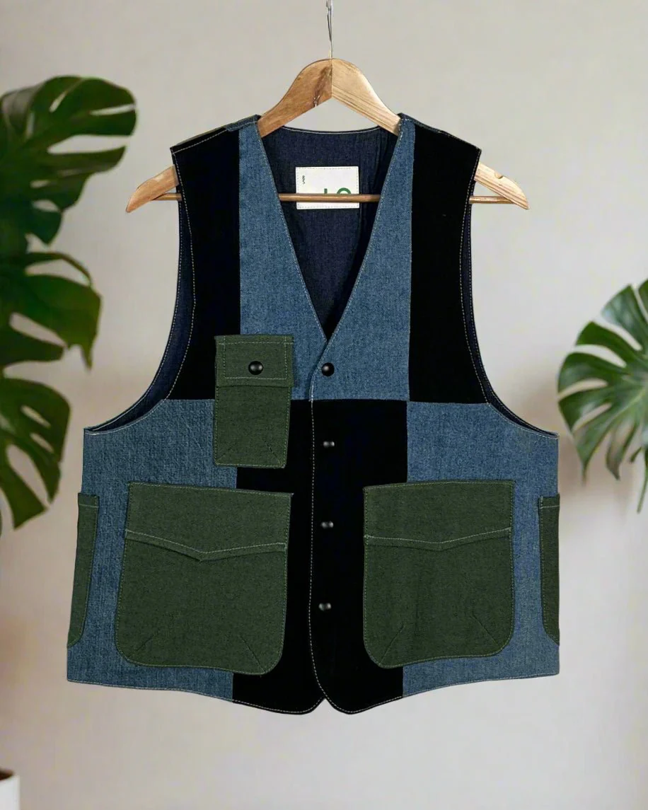Upcycled Denim Gilet Jacket | 195